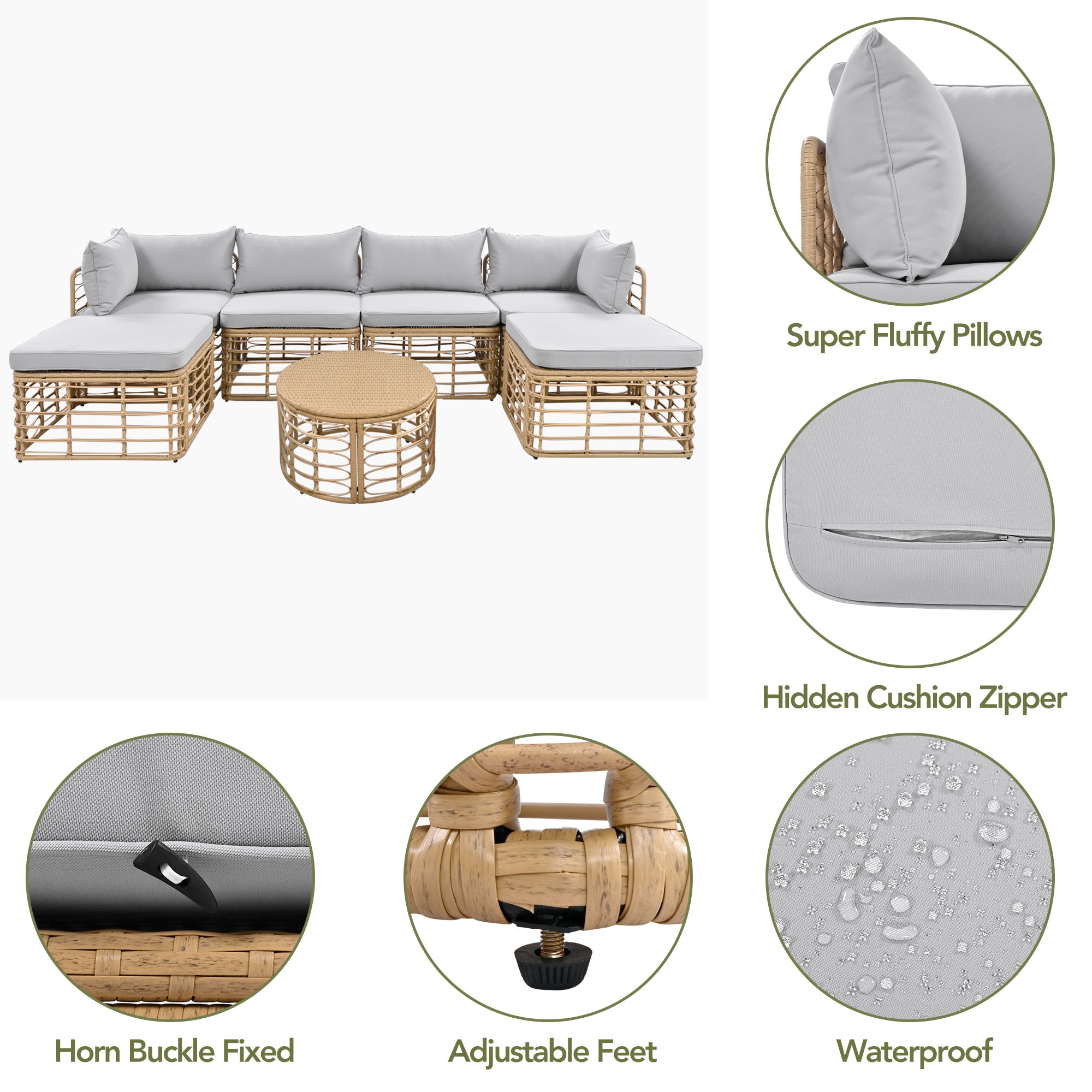 Nestfair HPGO1233E Patio-Sofas-Daybeds - View #6