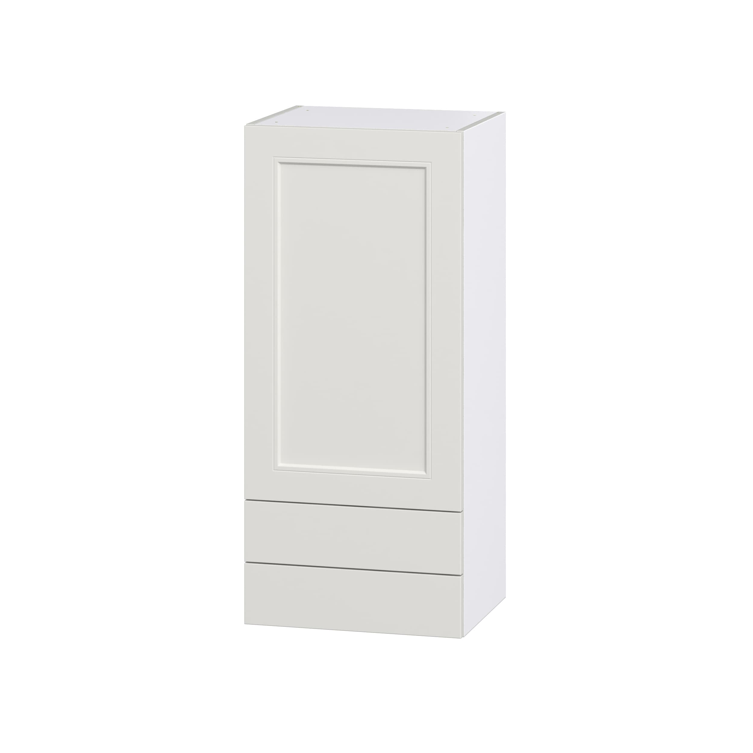 Hugo&Borg DSW1840B(L/R)-BE Belcourt 18-in W x 40-in H x 14-in D Painted Light Gray 2 -Drawers Wall Fully assembled Cabinet (Recessed Panel Shaker)