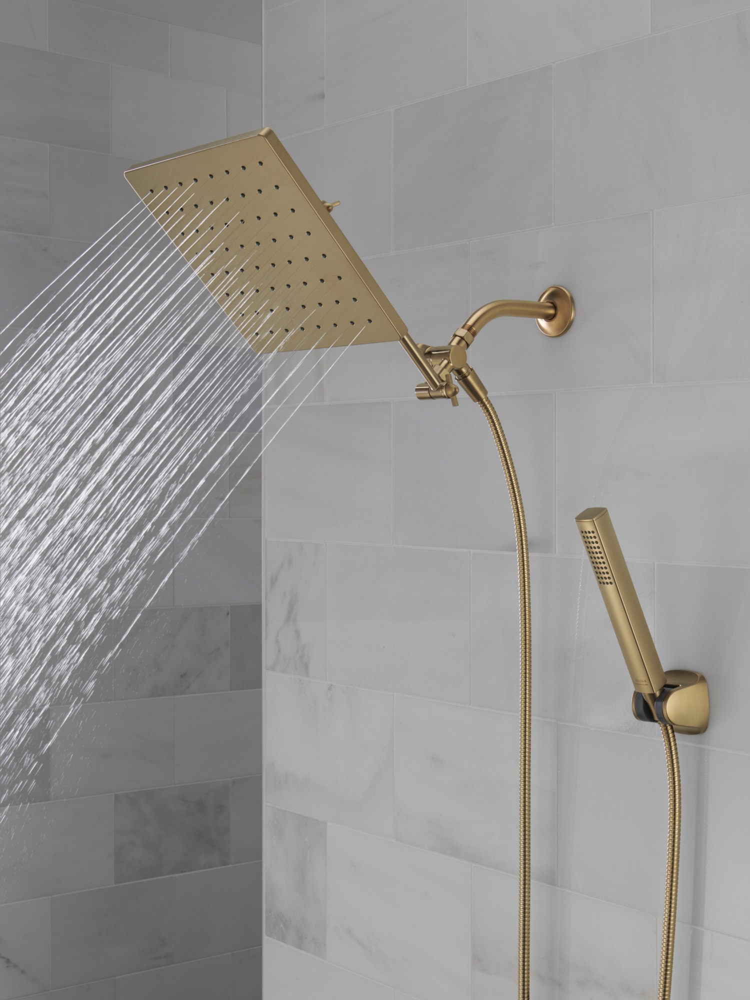 Champagne Bronze 10-inch Raincan Shower Head and Handheld Combo