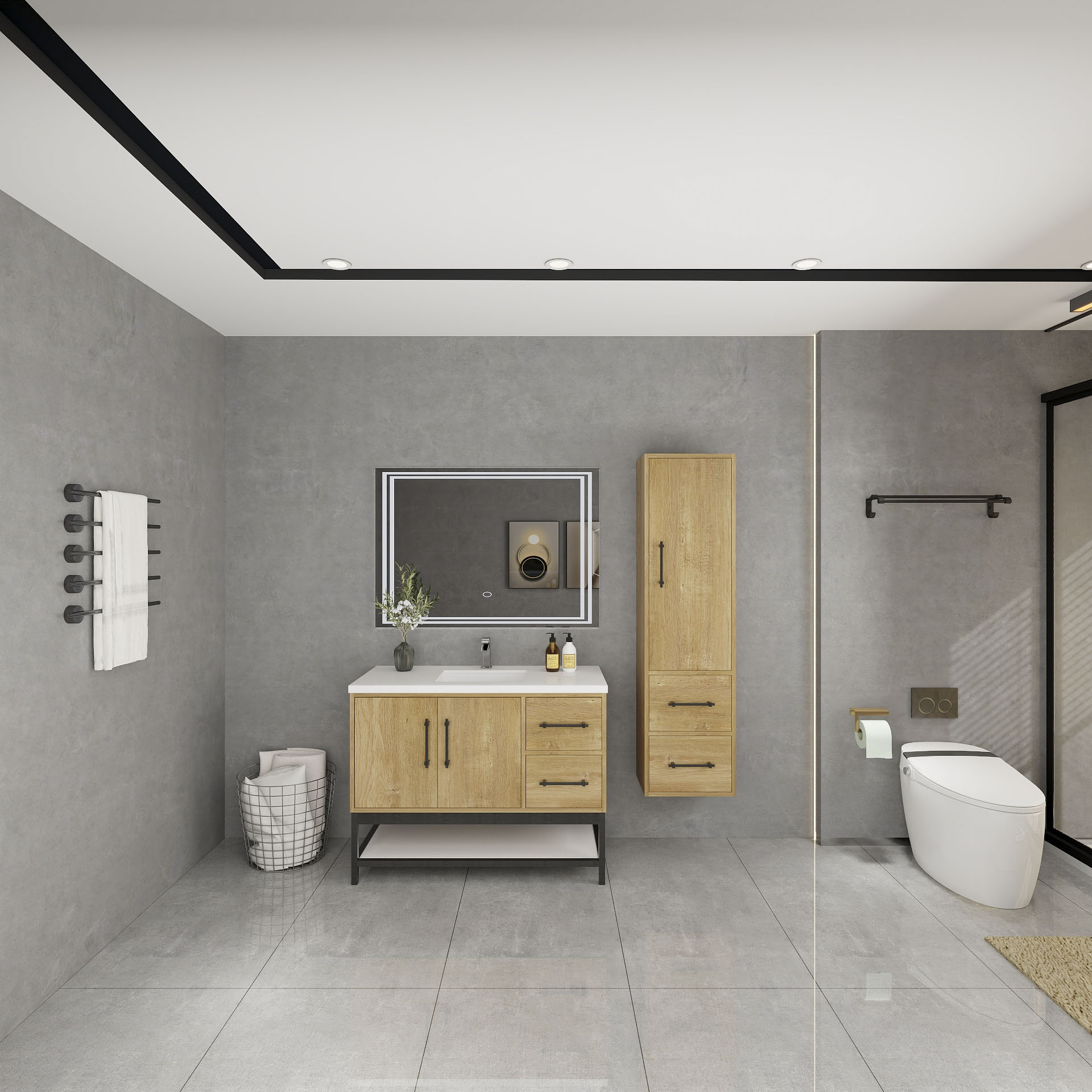 BV Better Vanity VICTORIA42RFM-OAK Bath-Vanity-Combo - View #3