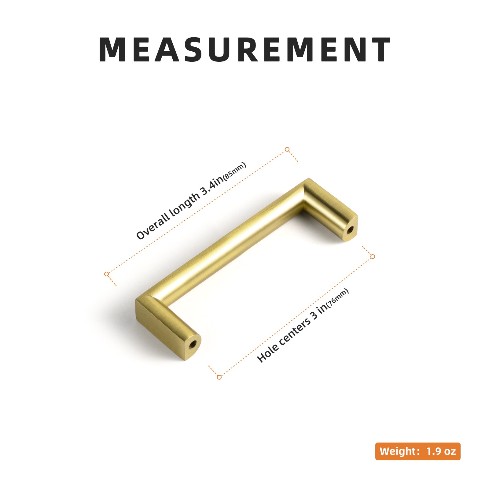 Miaokesen 1022LSJ-76 Cabinet-Pulls - View #2