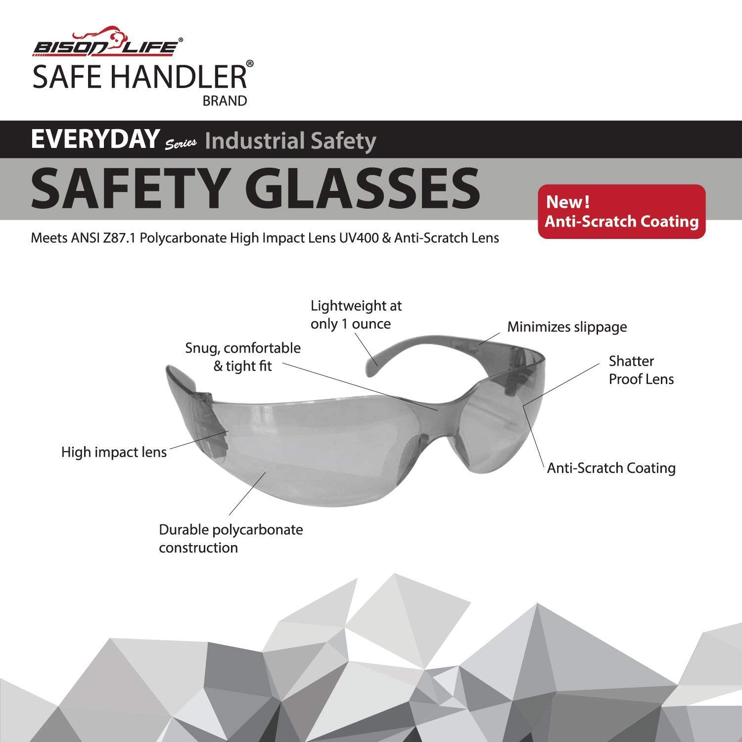 BISON LIFE SH-ESCR-CLCT-SGA1-24 Protective-Eye-Wear - View #3