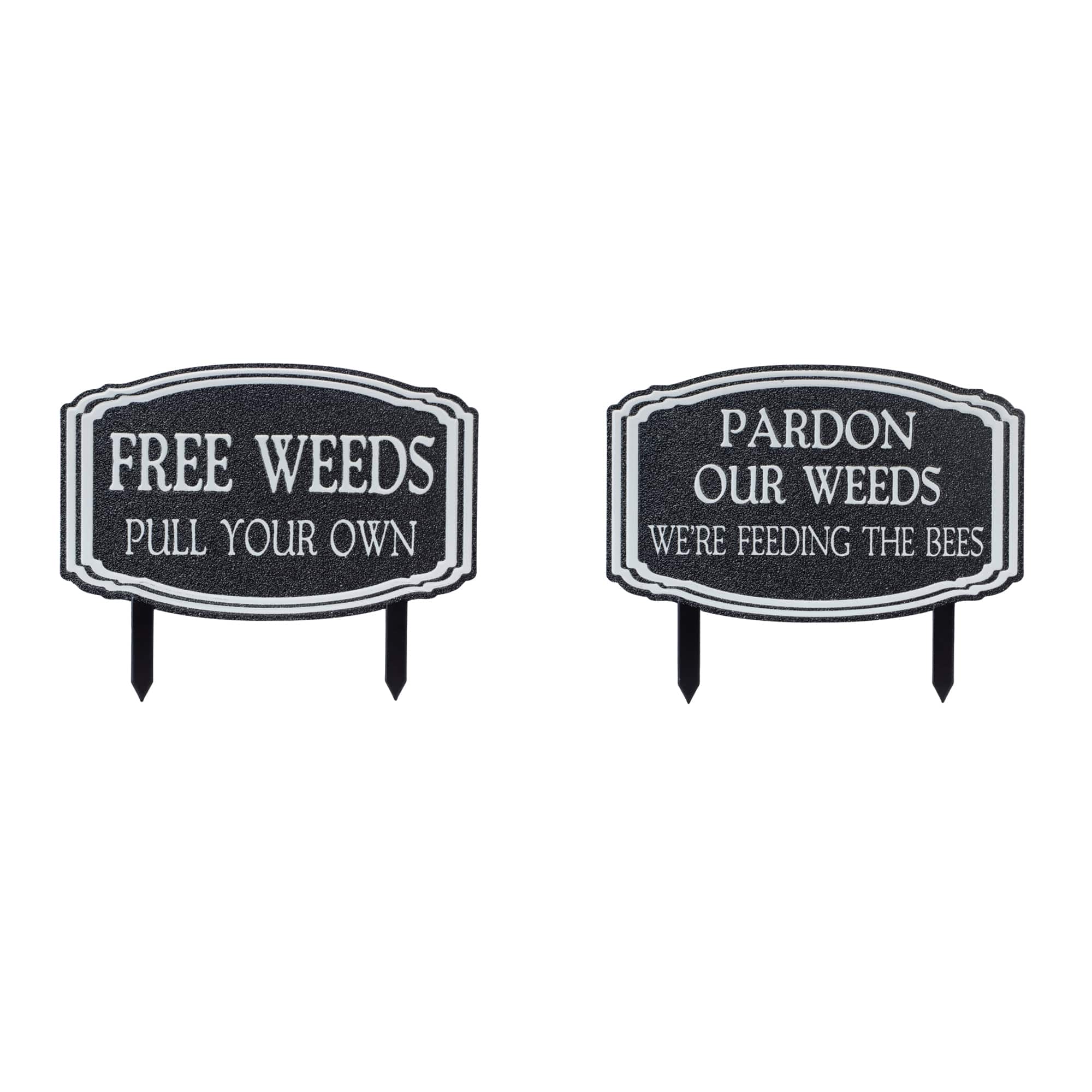 Melrose International 92087DS Weed Stake (2 Asst) 15.5L x 12.5H Tin