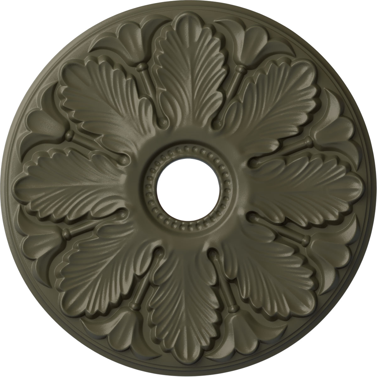 Ekena Millwork CM24MIWHF Milan 24.5-in W x 24.5-in L Painted Witch Hazel Polyurethane Whole Ceiling Medallion