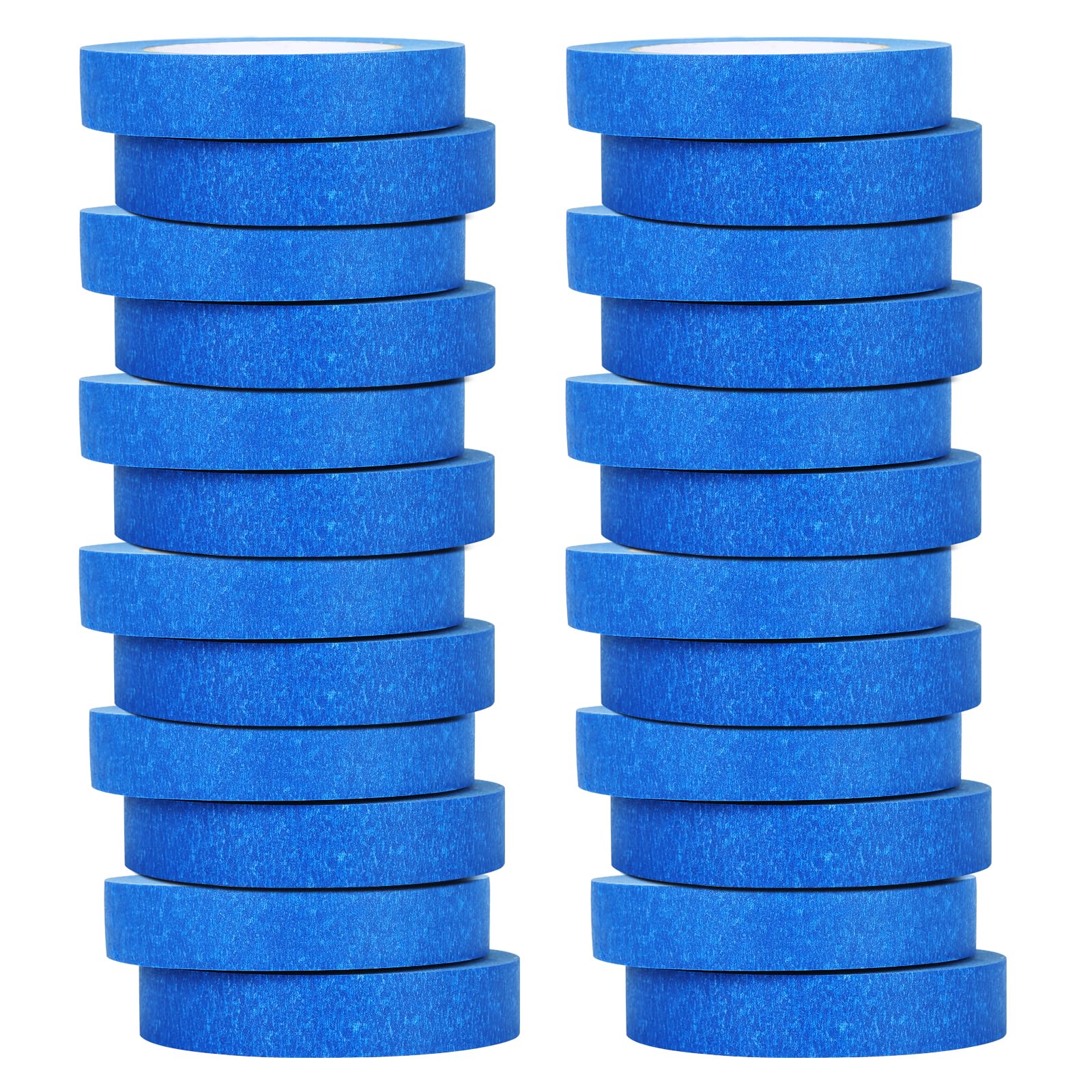Lukvuzo  Blue Painters Tape 1 Inch by 60 Yards 24 Rolls Multi Surface Tape for Walls and Crafting with Medium Adhesive for Easy Removal
