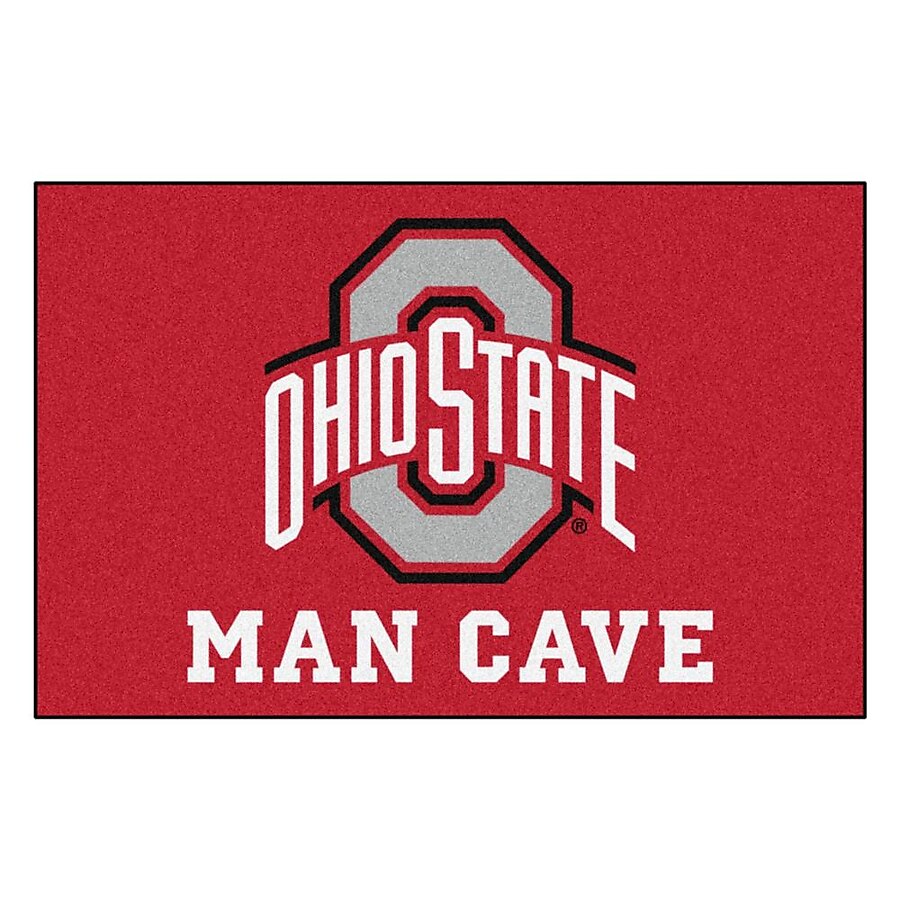 FANMATS Ohio State Buckeyes 1-1/2-ft x 2-1/2-ft Red Rectangular Indoor Door Mat FANMATS Ohio State Buckeyes 1-1/2-ft x 2-1/2-ft Red Rectangular Indoor Door Mat