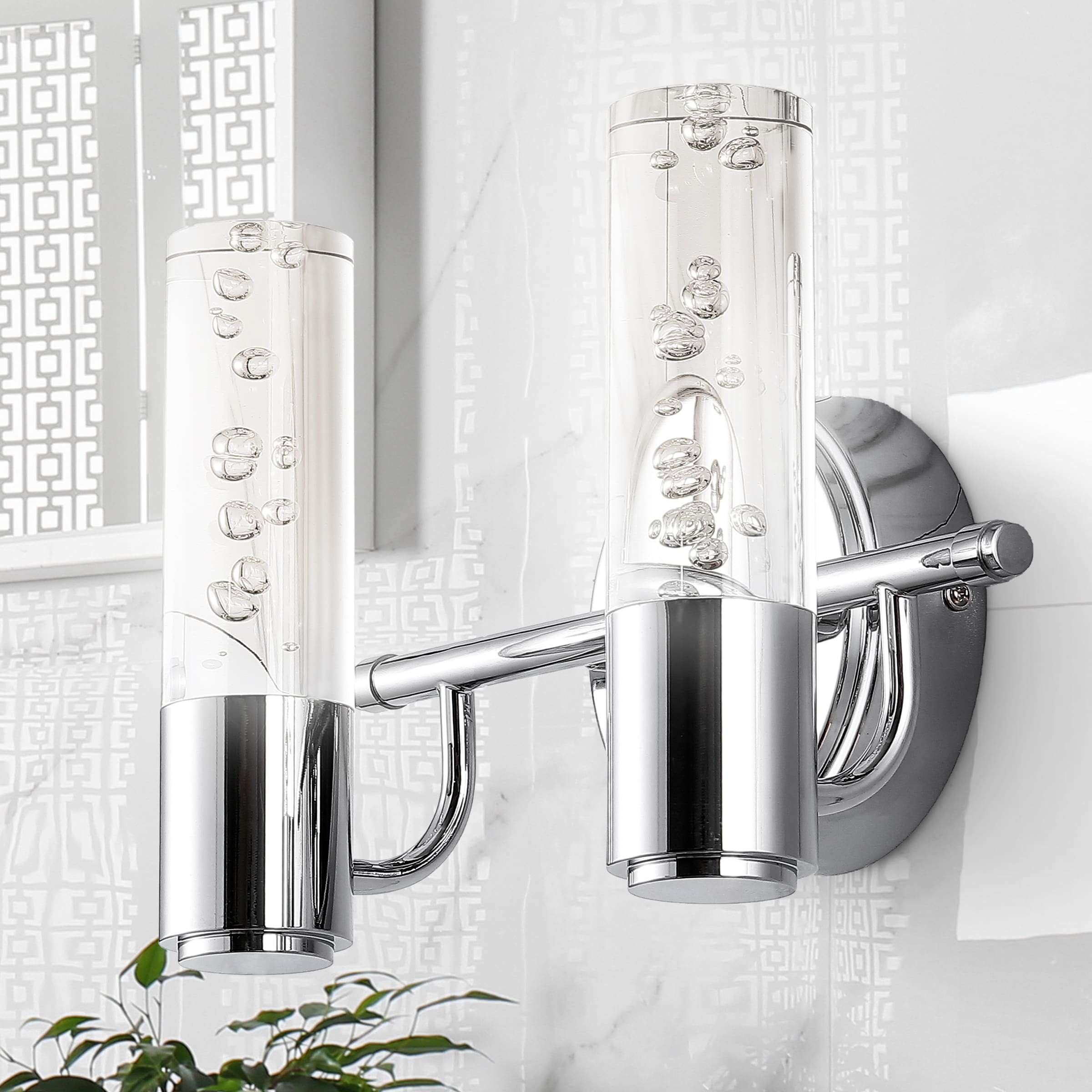 Bolha 10.75" Chrome Minimalist Bubble LED Vanity Light