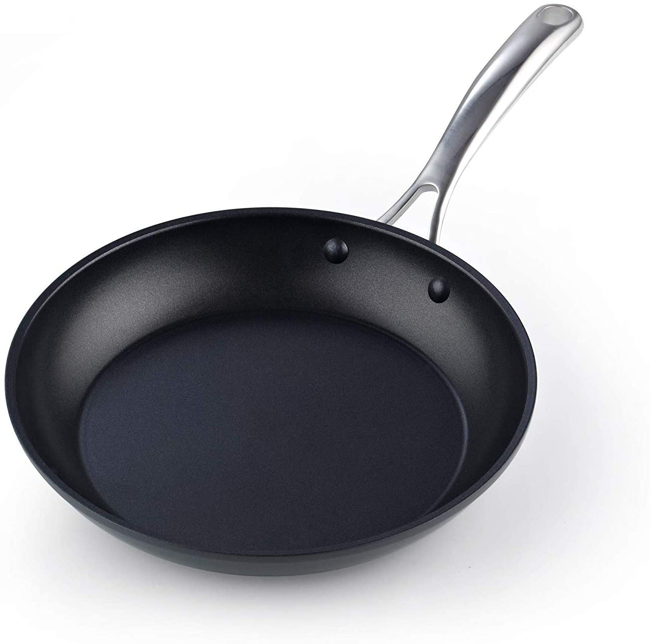 Cooks Standard Nonstick 10.5-Inch Frying Omelet Pan - Durable Hard Anodized Skillet in Black #02617