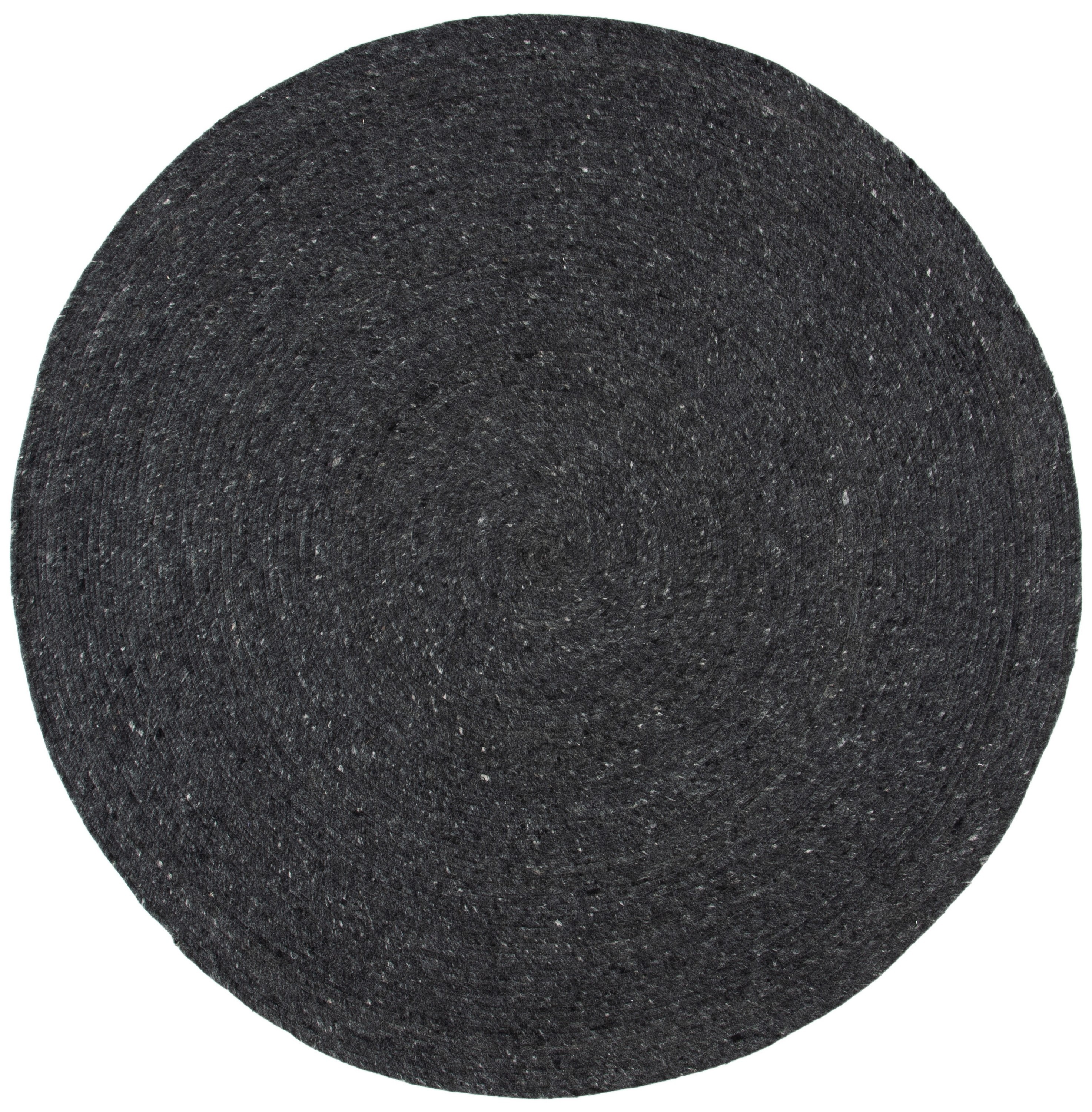 Safavieh Braided Arja 6 X 6 (ft) Wool Black Round Indoor Coastal Area Rug  in the Rugs department at