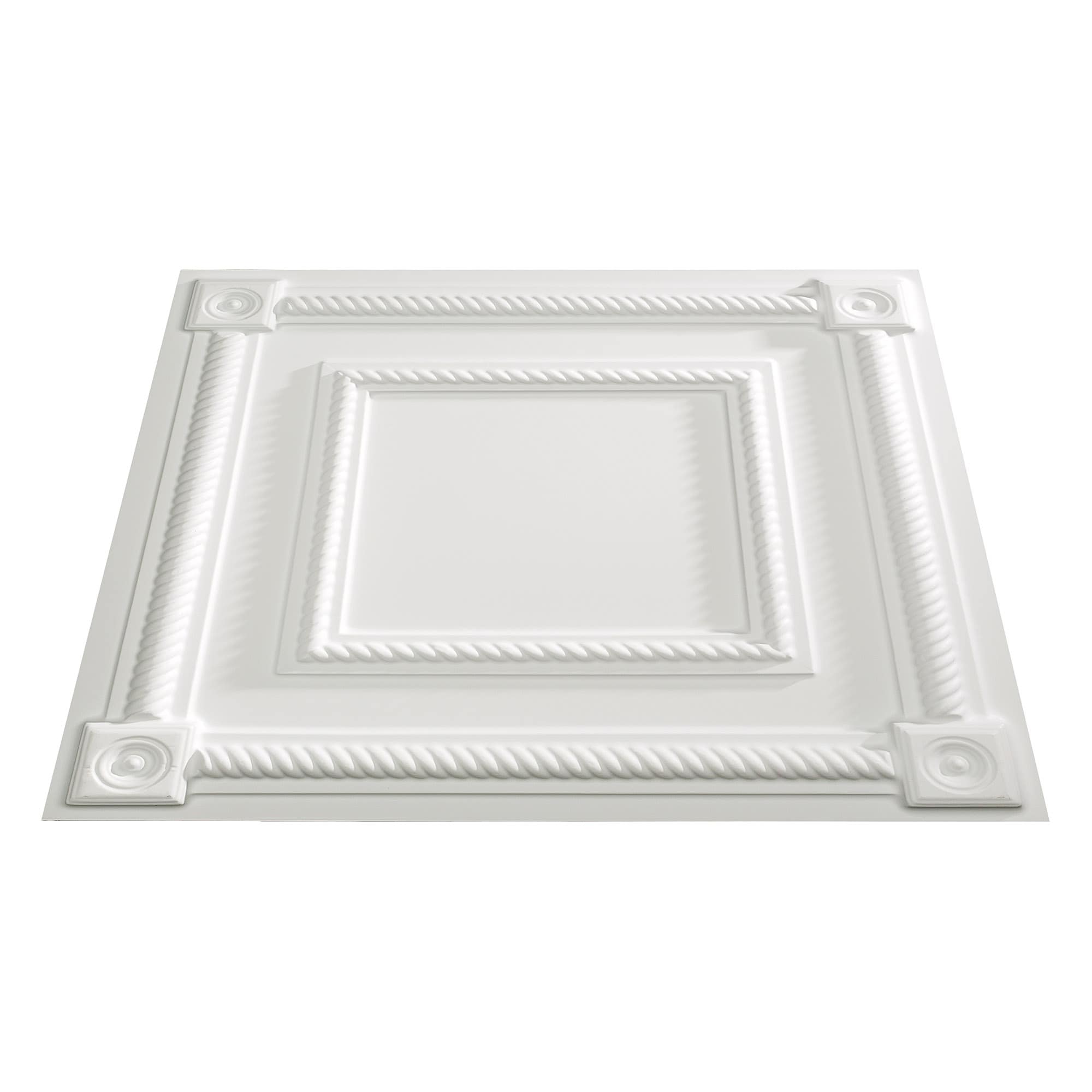 Matte White 24'' x 24'' Decorative Vinyl Ceiling Tiles