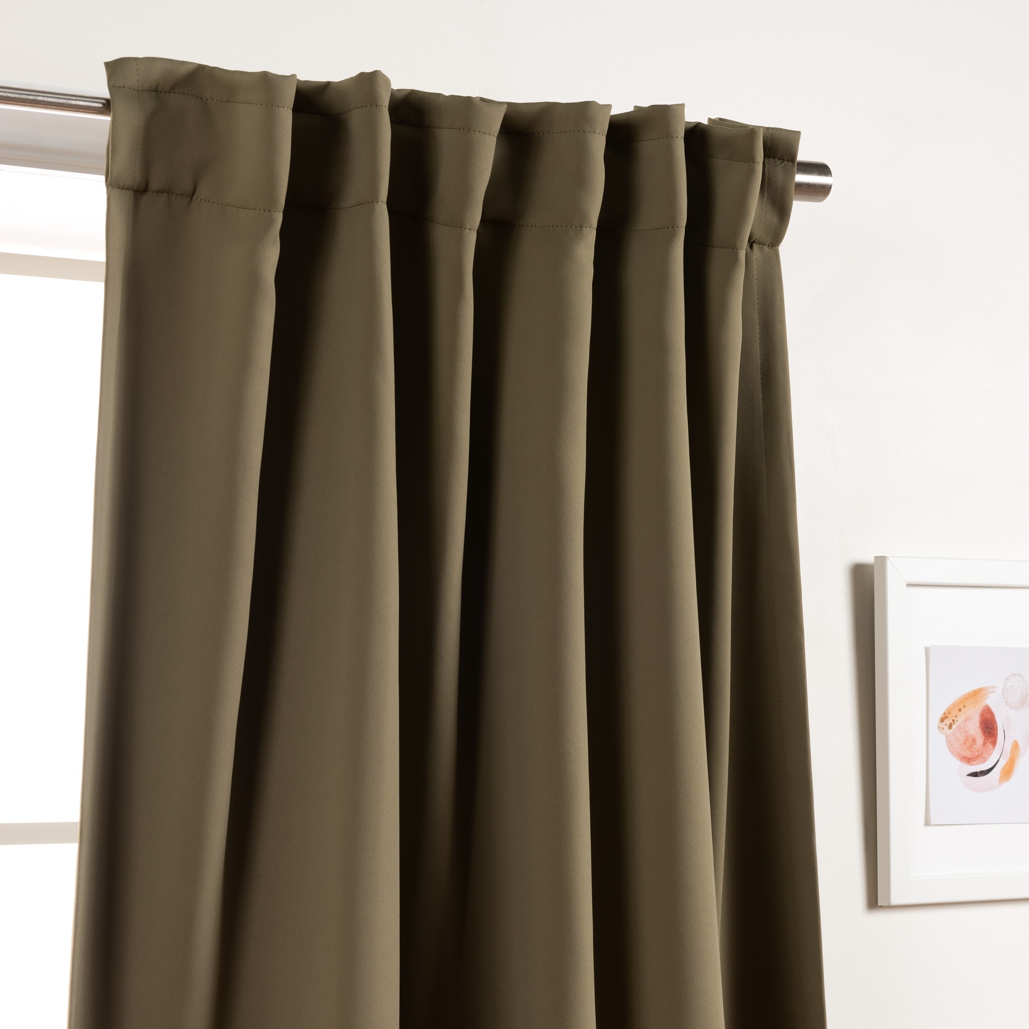 Best Home Fashion SOLID-72-OLIVE curtains - View #3