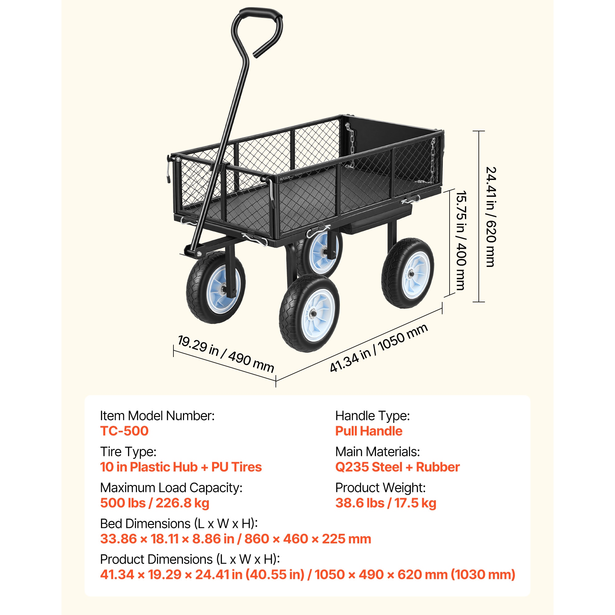 VEVOR SCZXHYTCHS5017173V0 Yard-Carts - View #7