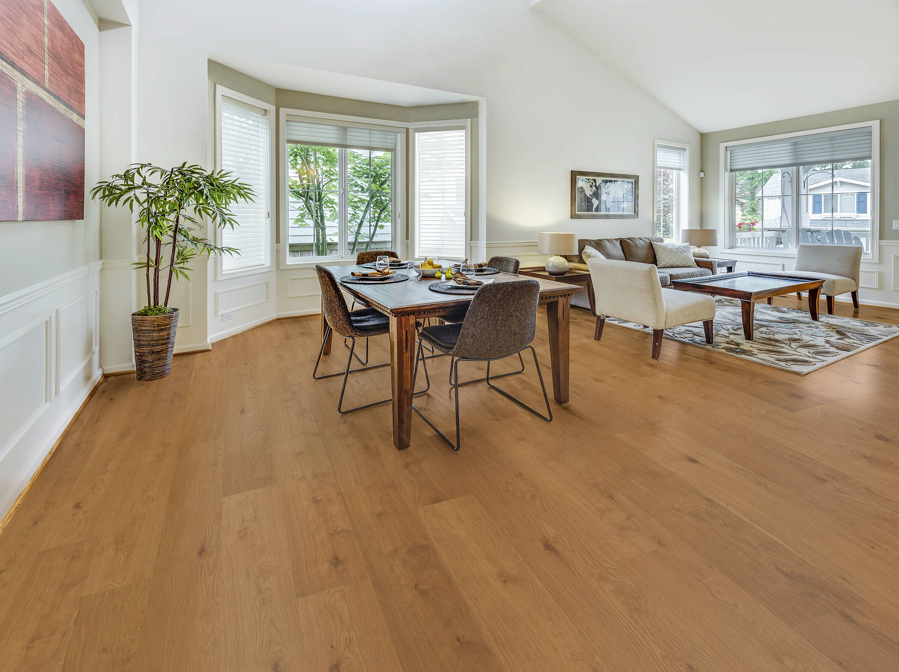 Zalan Floors EK9A702W Lakeview Huron Wirebrushed Oak 9-1/2-in W x 1/2-in T x 86-39/64-in Engineered Hardwood Flooring ( 34.1-sq ft / Carton )