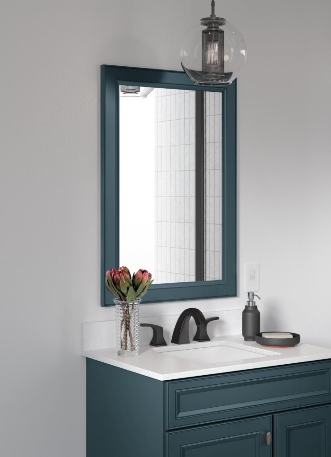 Wholesale Direct Unlimited > Bathroom Vanities > 47.5 Modern Bath Vanity  Clear Glass