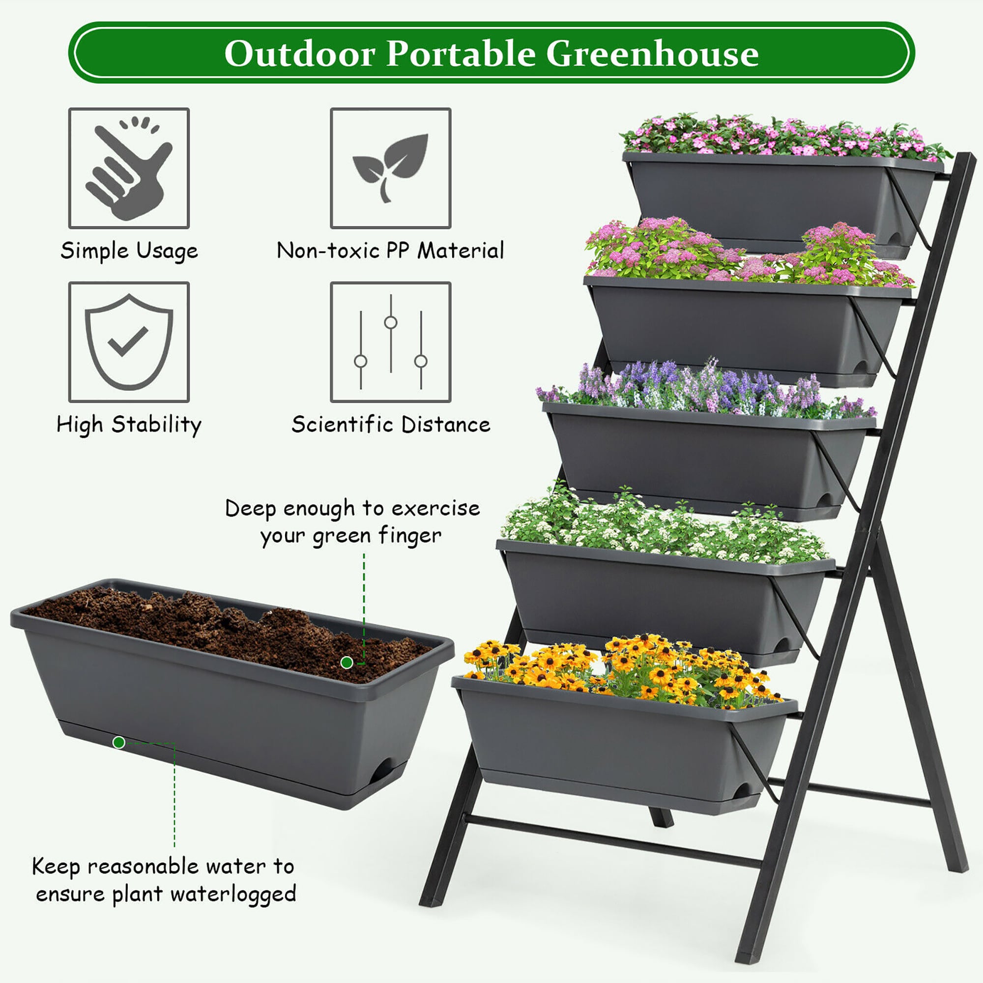 Costway LWS00597 Raised-Planter-Boxes - View #3