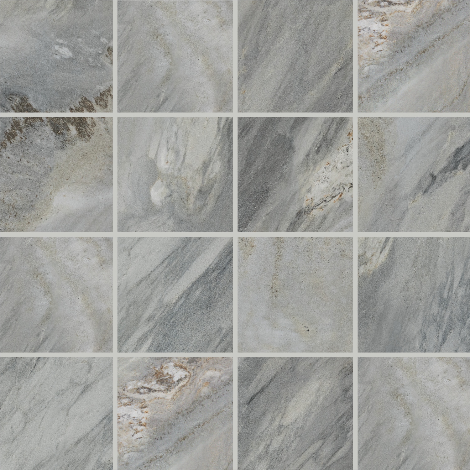 American Olean SV13STJ33MSMT Savoir Bleu 12-in x 12-in Matte Porcelain Stone Look Mosaic Floor and Wall Tile (7-sq. ft/ Carton)