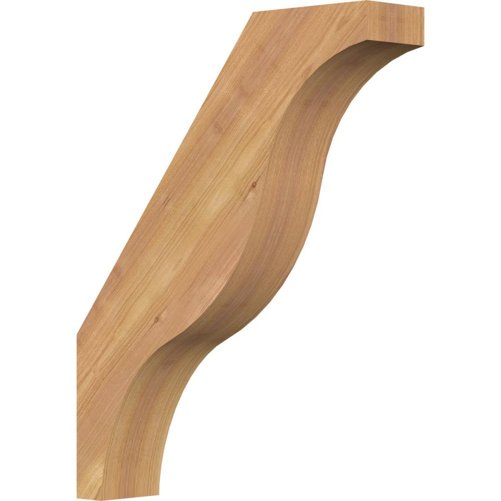 Ekena Millwork BRC04X16X20FST00SWR 3-1/2-in x 16-in x 20-in Western Red Cedar Unfinished Wood Funston Smooth Knee Brace