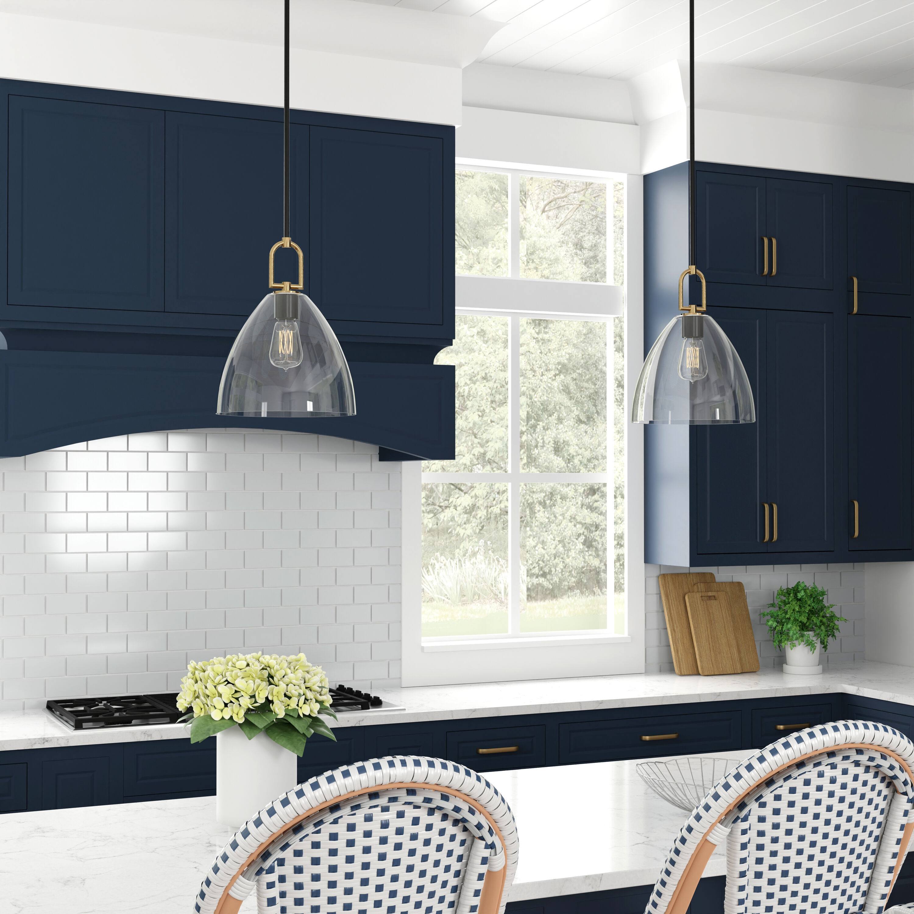 allen + roth PL32-1MBKG Pendant-Lights - View #4