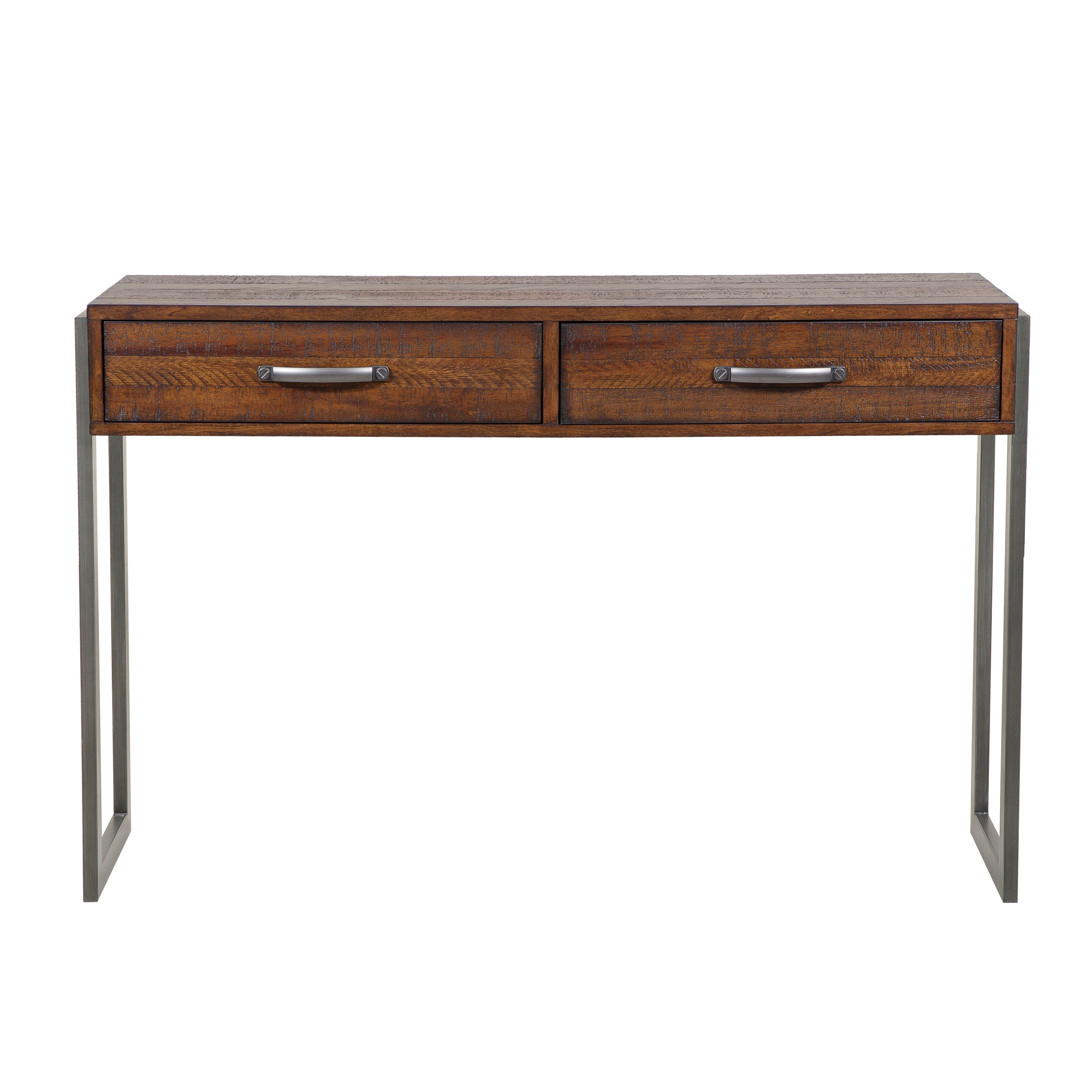 HomeFare DS-D153-102 Industrial Dark Brown Console Table