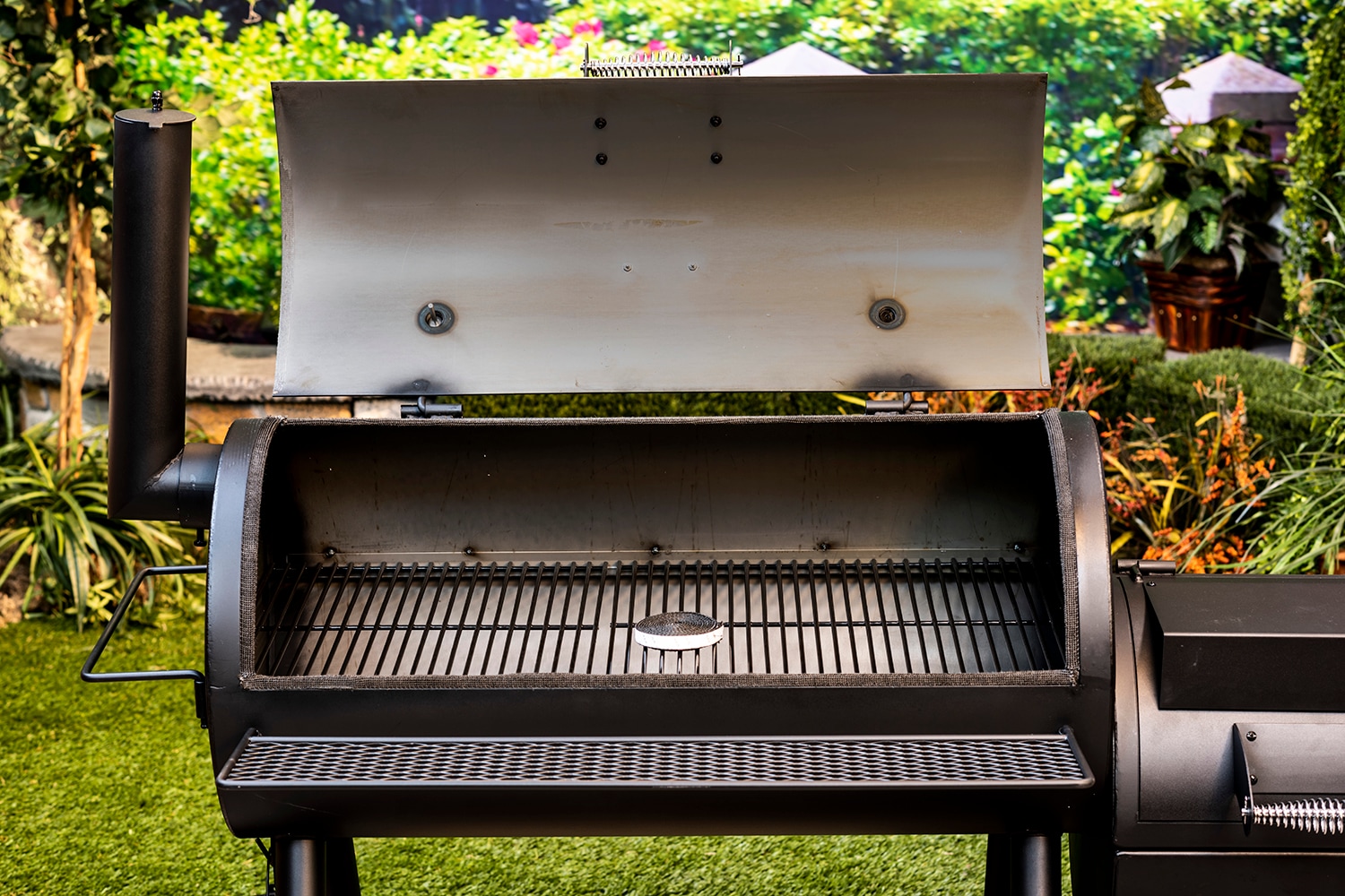 lavalock 3 adjustable gas charcoal smoker pit grill bbq