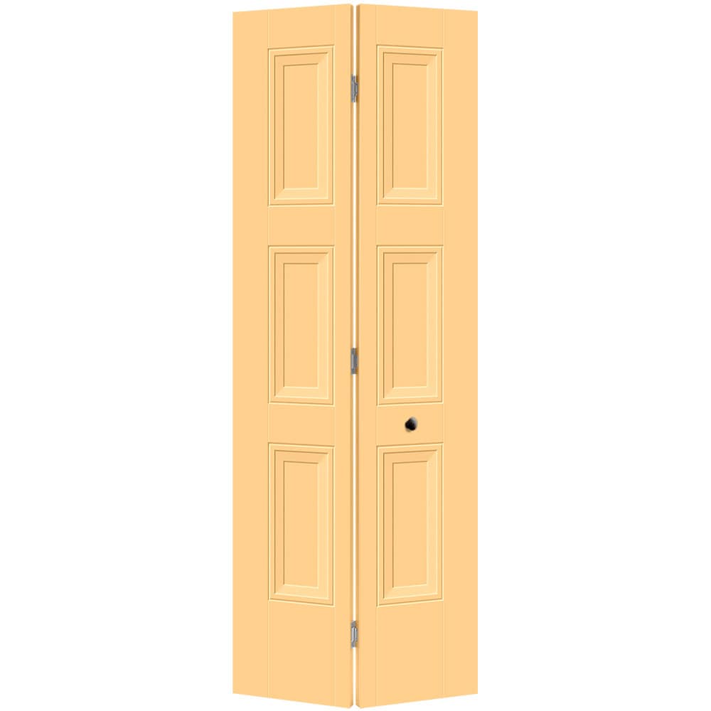 Masonite 1573076 Livingston 30-in x 80-in Marigold 3-panel Smooth Hollow core Prefinished Molded composite Closet Bifold Door ( Hardware Included )