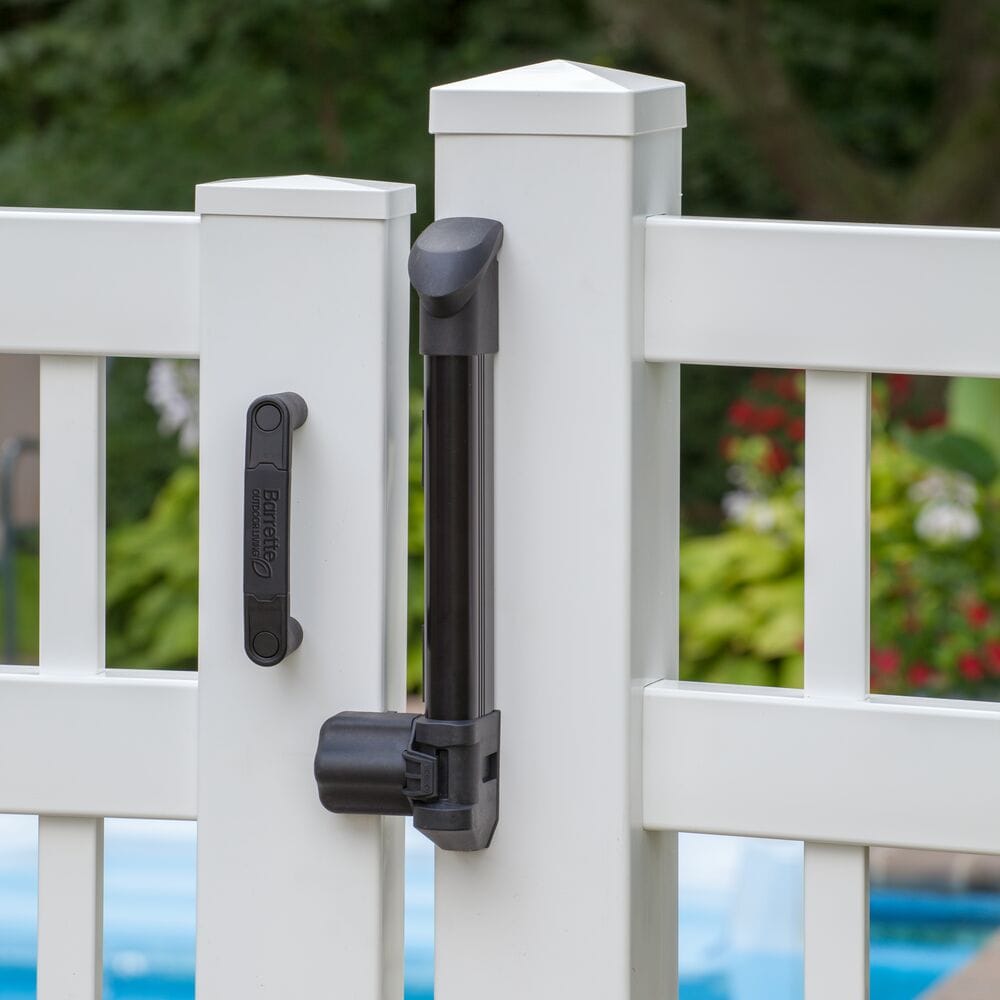 Barrette Outdoor Living Compact 1-5/16-in Black Gate Latch