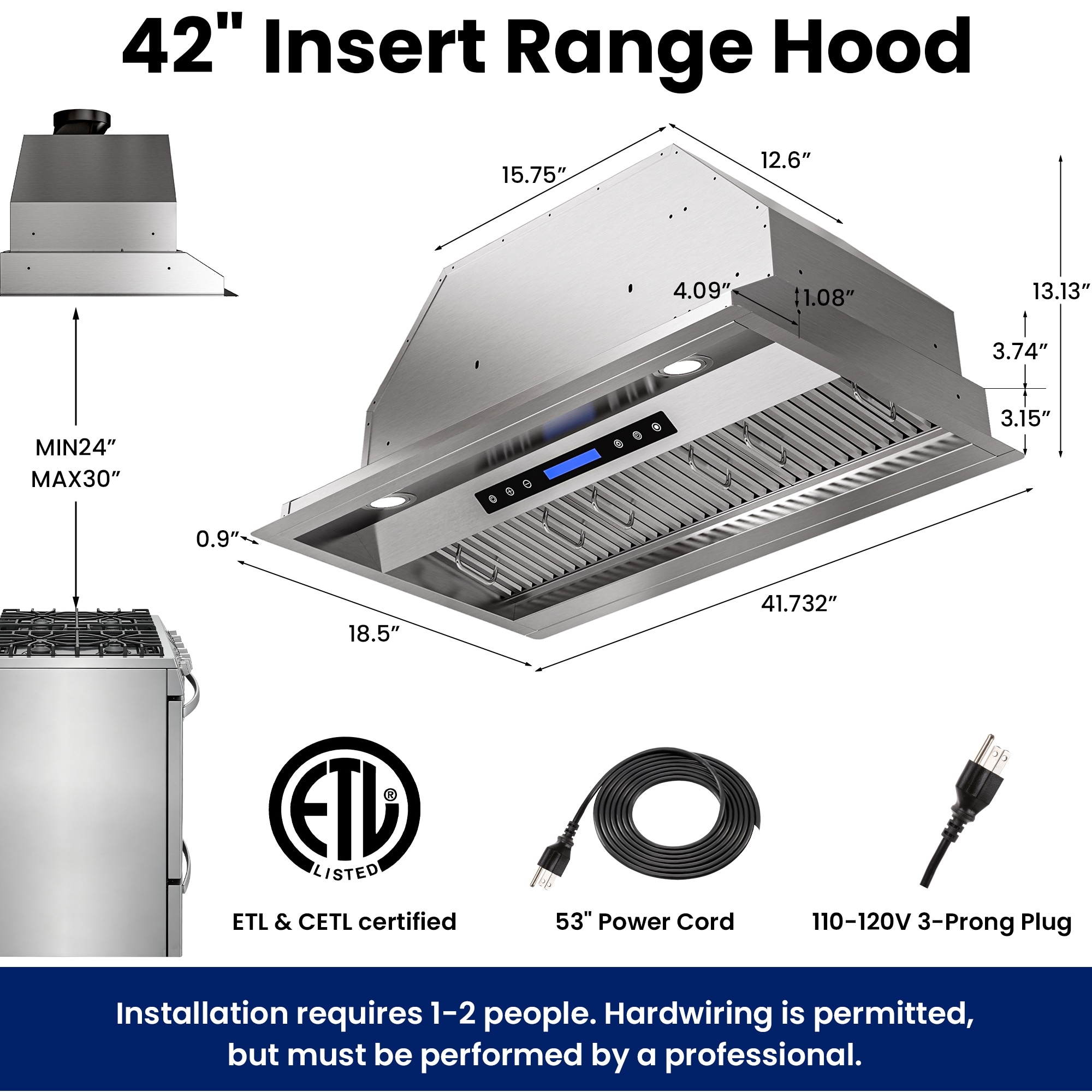 DIVAN DMB02-42 Undercabinet-Range-Hoods - View #2