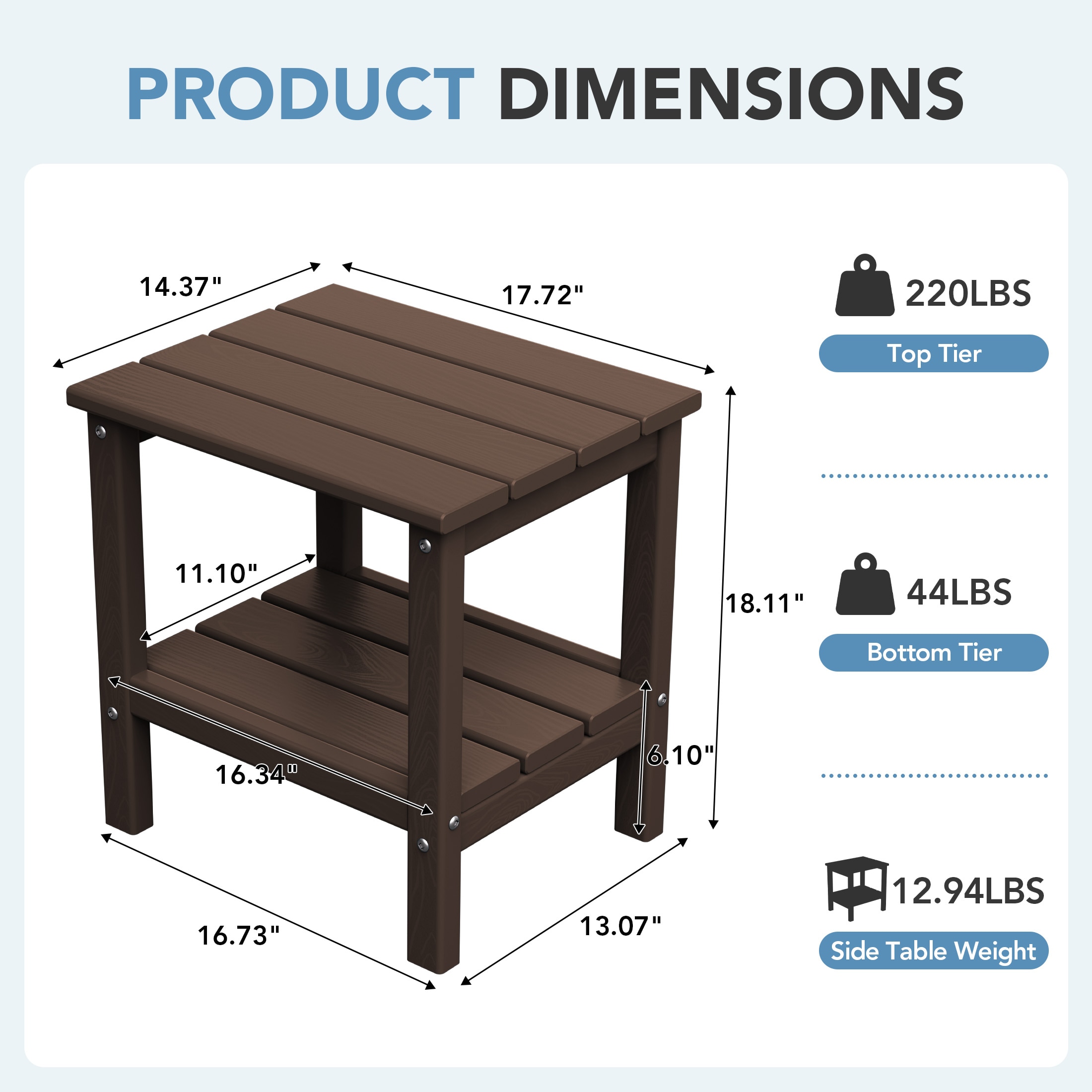 VOUA AK-SCCJP-CF Patio-Tables - View #3