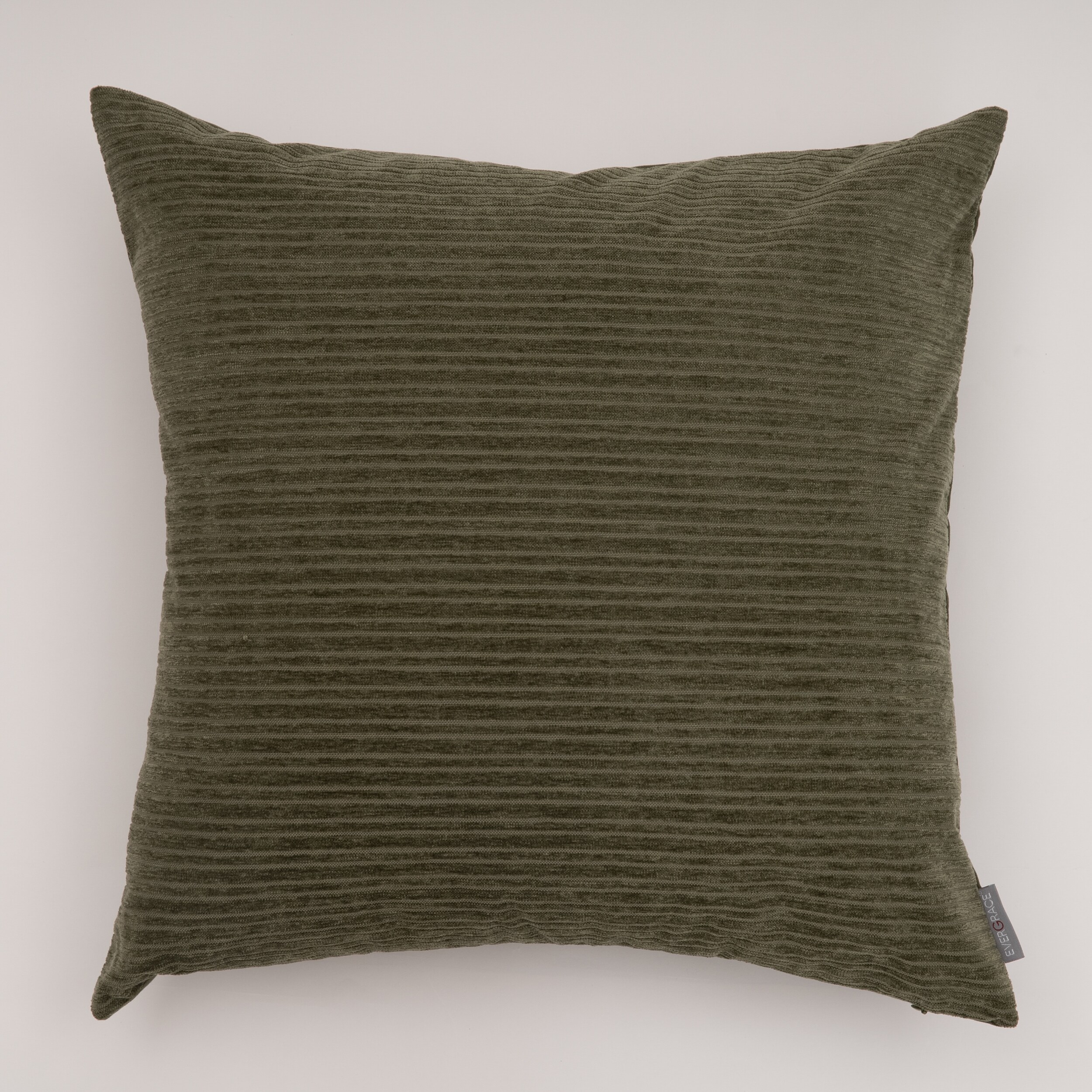 EVERGRACE EG7266233 Opulence 20-in x 20-in Winter Moss Green Square Indoor Decorative Pillow