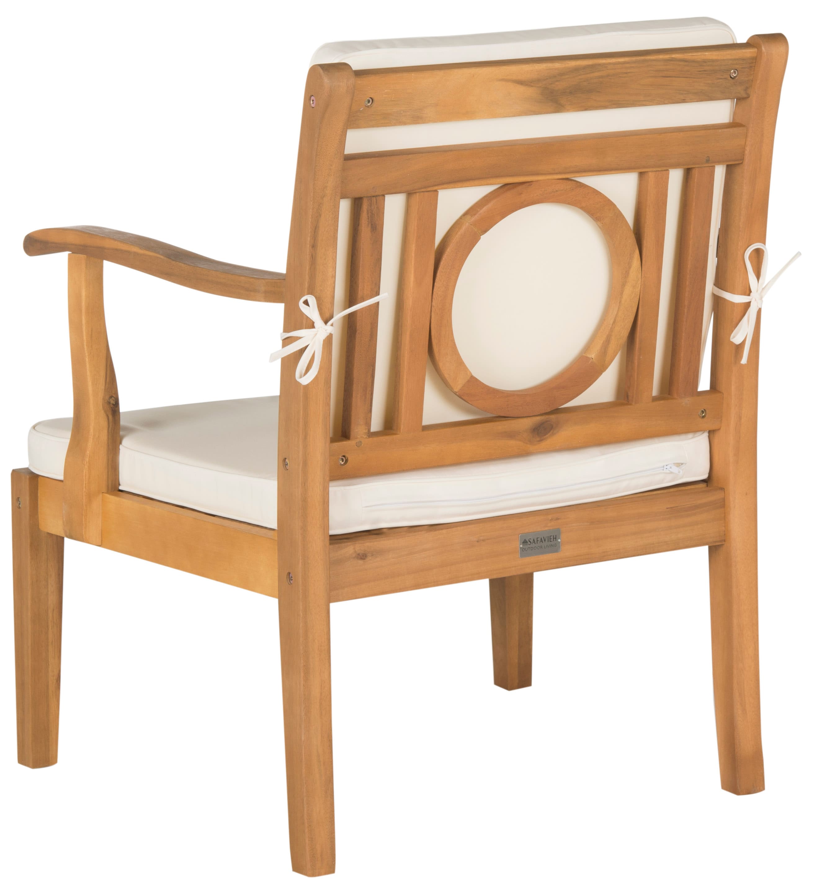 Montclair Natural Acacia Wood 4-Piece Outdoor Living Set with Beige Cushions