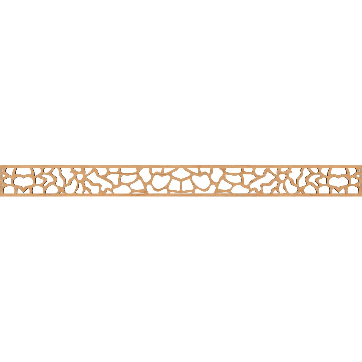 Ekena Millwork MLDA04X46ROCMA Rochester Fretwork Flat Trim 4-in x 3.87-ft Maple Brown Unfinished 2156760 Pierced Wall Panel Moulding