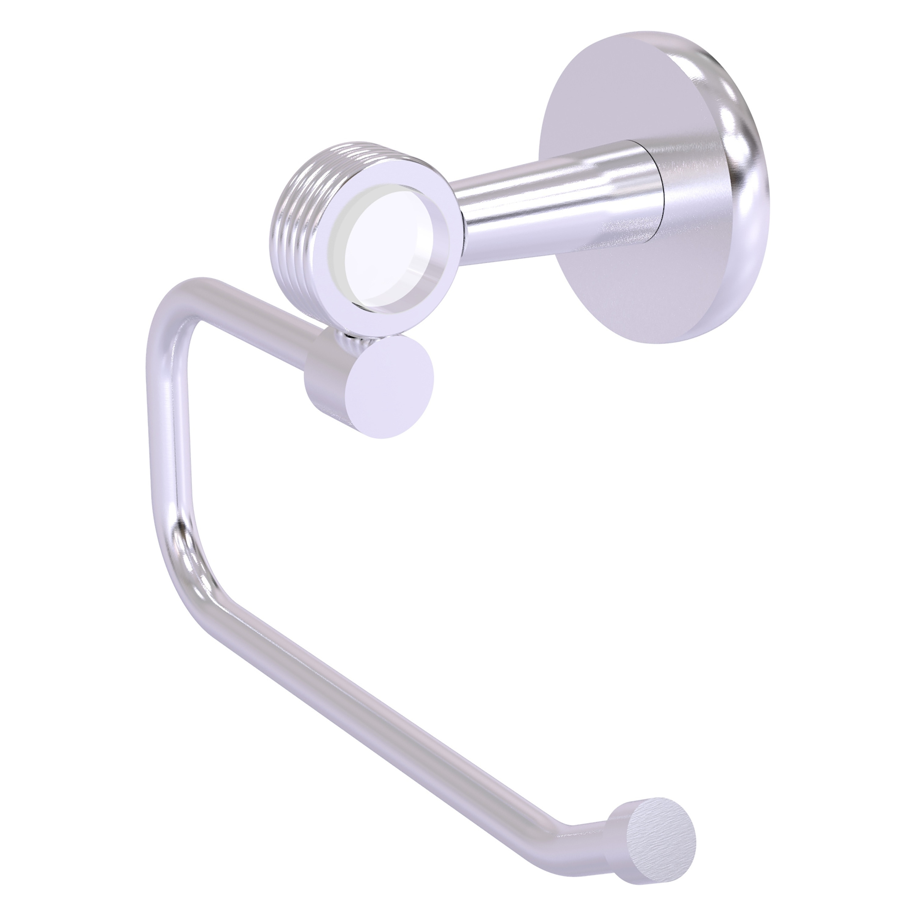 Allied Brass CV-24EG-SCH Clearview Satin Chrome Wall mount Single post Toilet Paper Holder 1 -Rolls with Storage