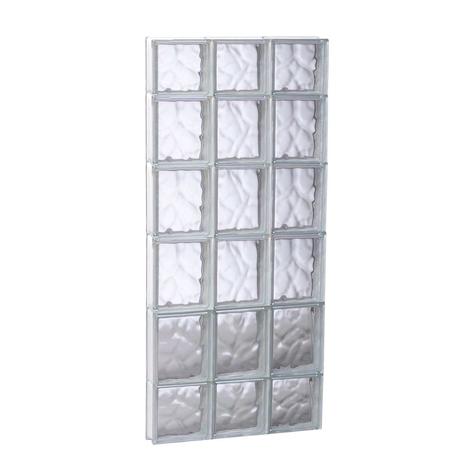 REDI2SET S1844DC Wavy Glass 17-1/4-in x 42-1/2-in Frameless Replacement Glass Block Window