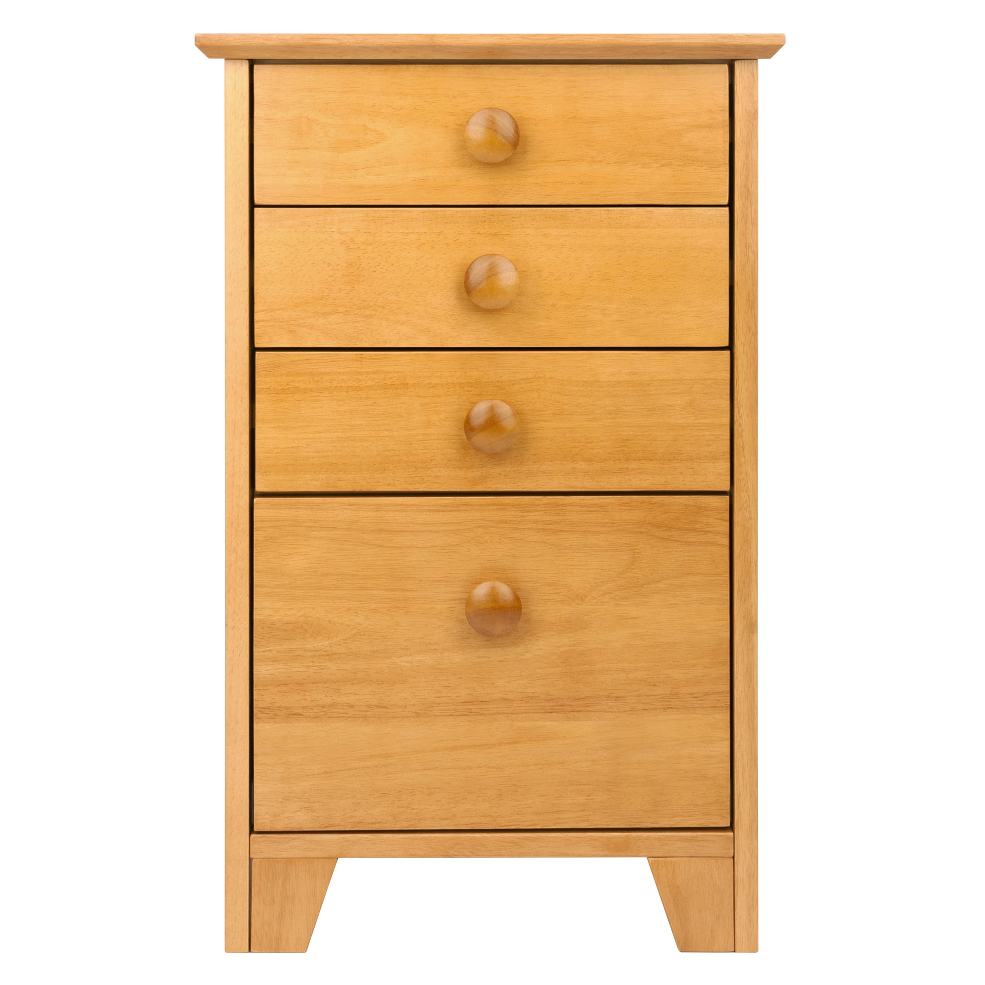 Transitional Honey Brown 3-Drawer Legal Size File Cabinet