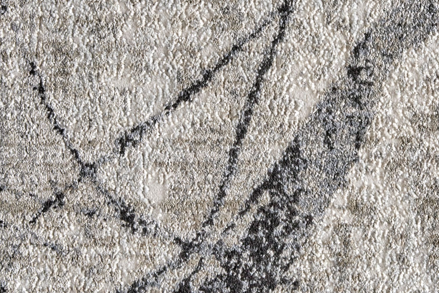 Ivory and Gray Abstract Rectangular Cotton Area Rug