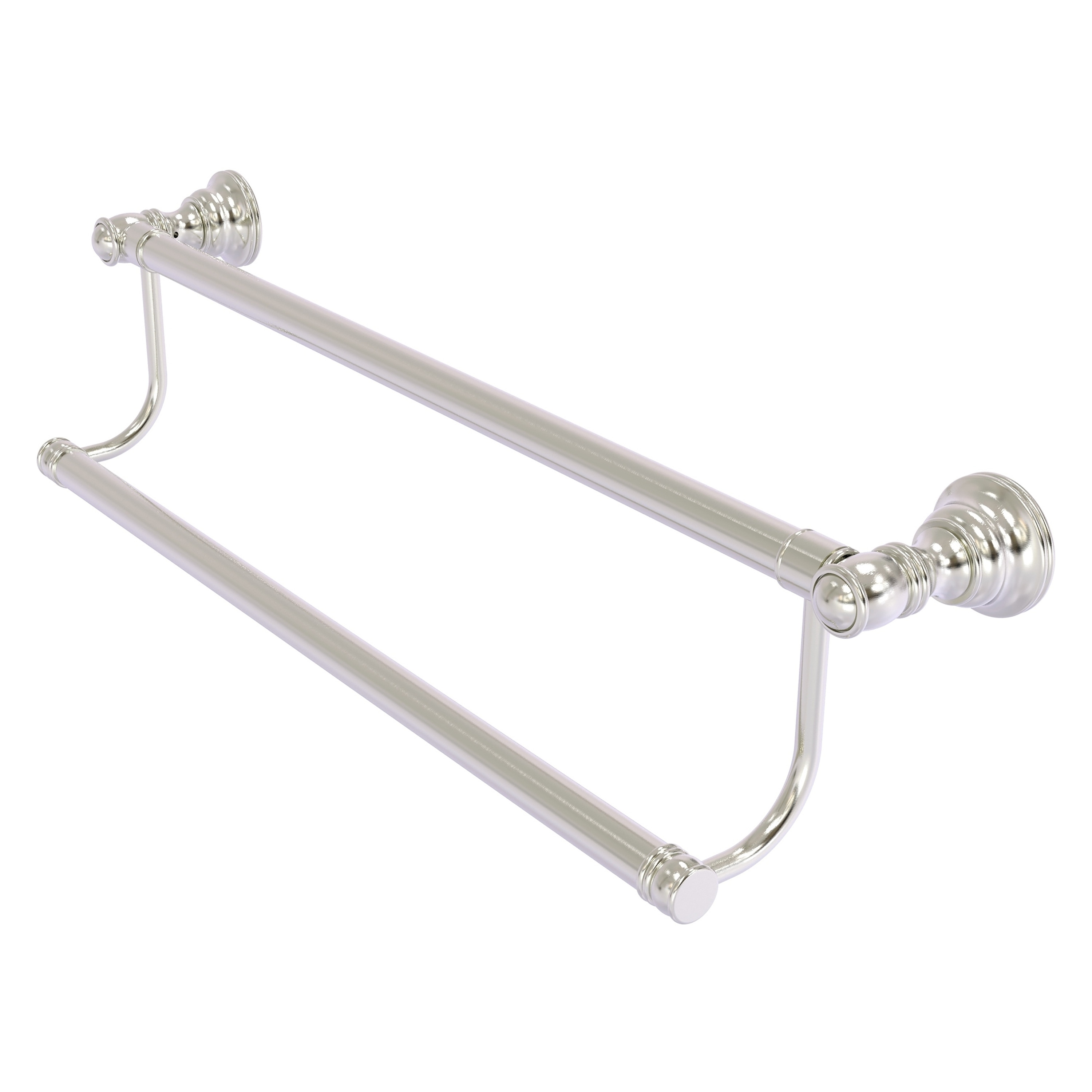 Allied Brass CL-72-36-SN Carolina 36-in double Satin Nickel Wall mount Double Towel Bar