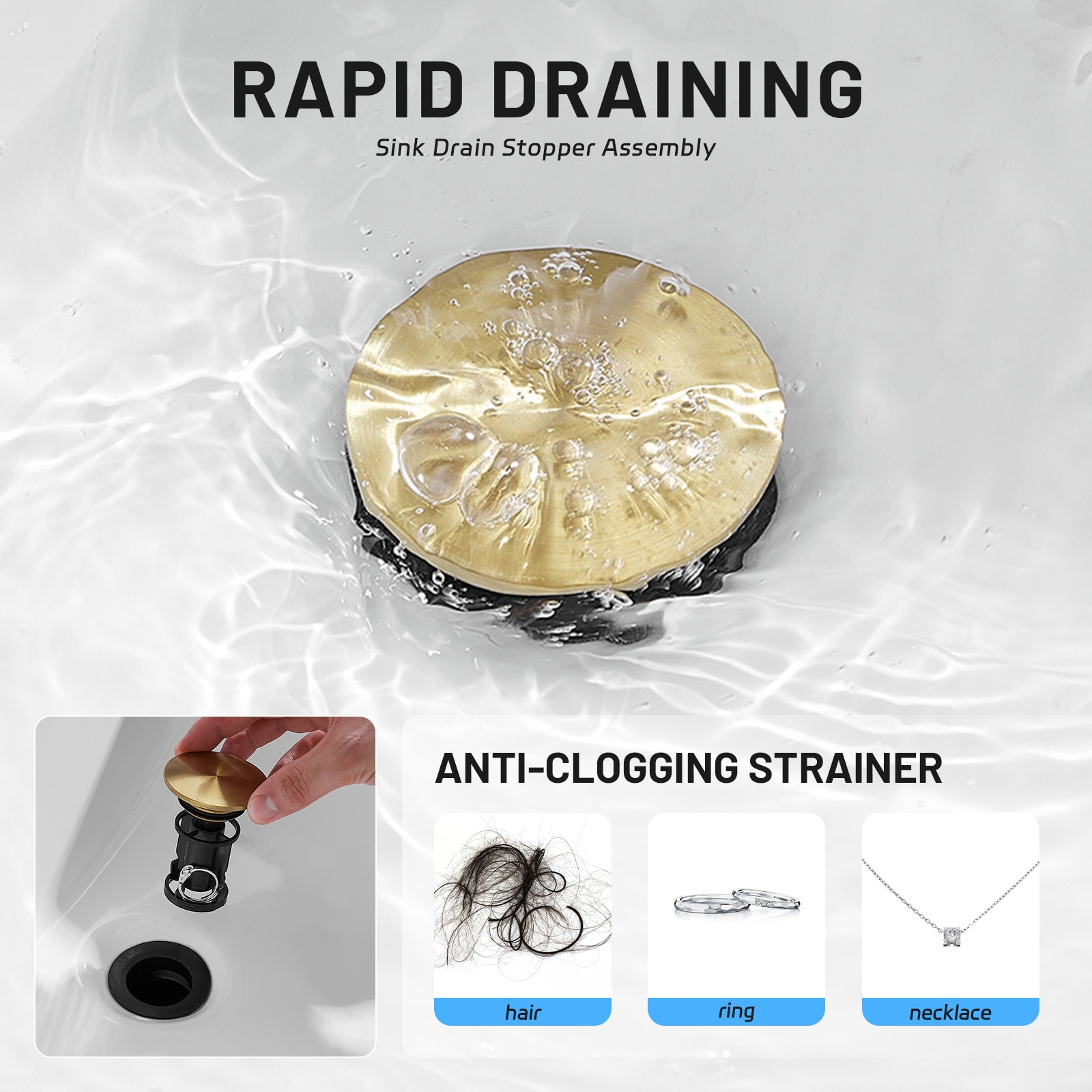 BWE A-9PP-1-GOLD Popup-Drains-Accessories - View #3