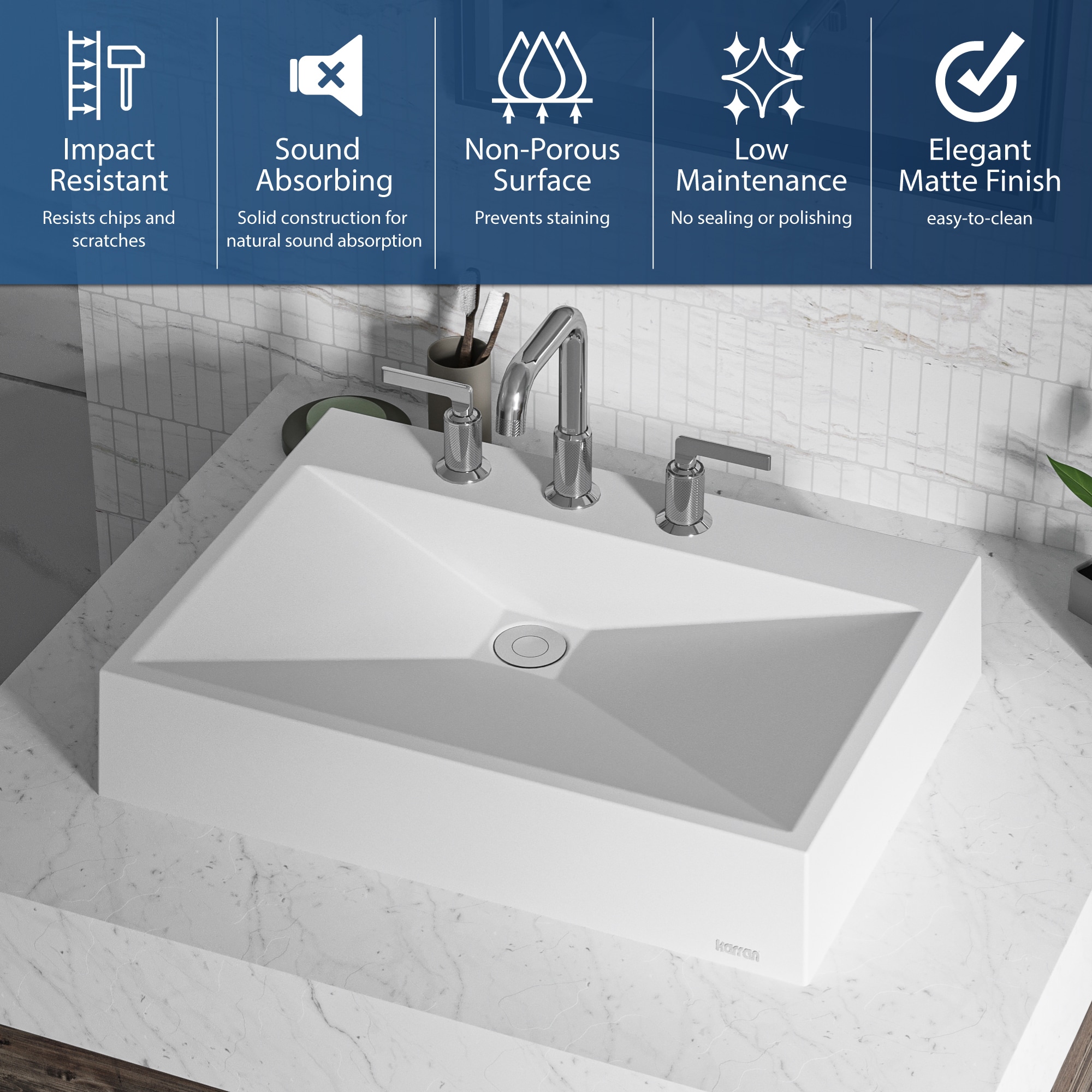 Karran SQS100WH Bath-Sink - View #4