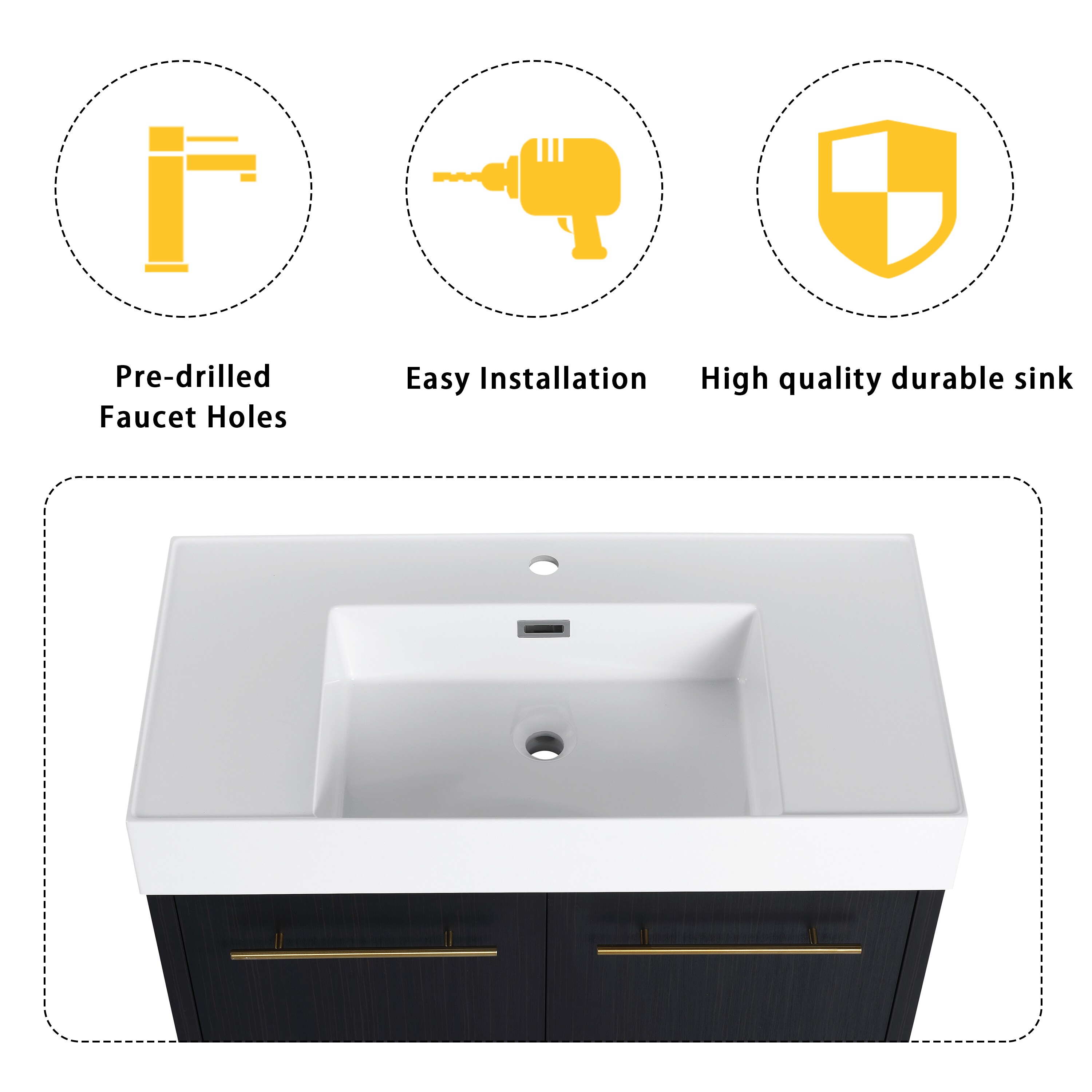 Forclover QNM-0136-WSG Bath-Vanity-Combo - View #6