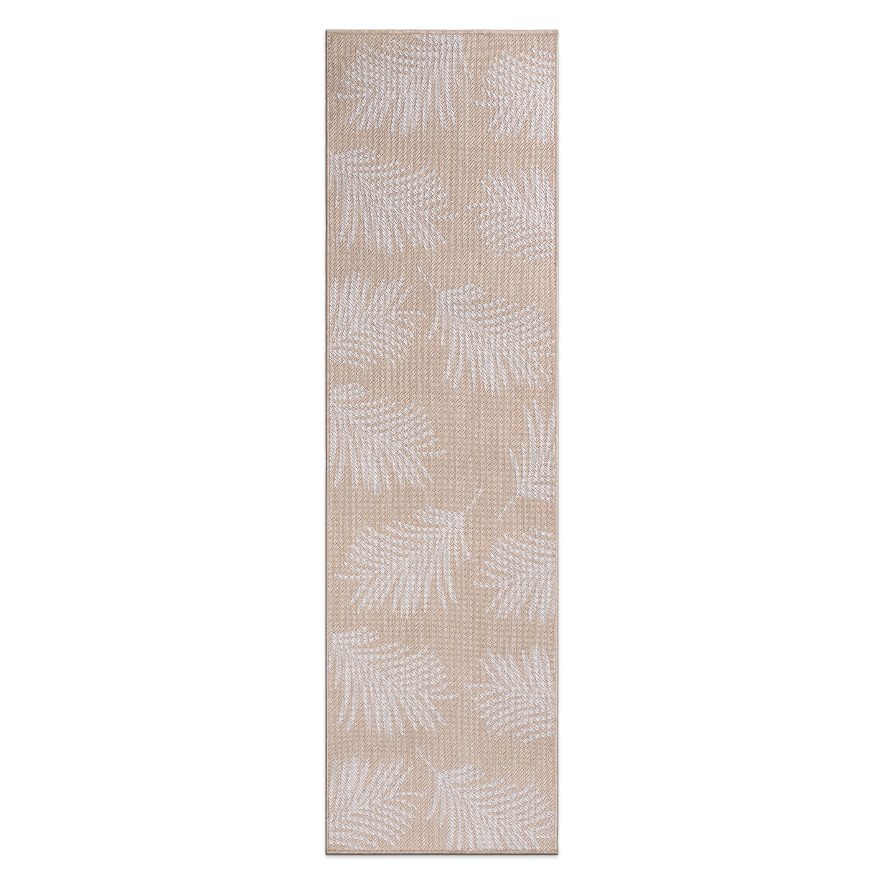 World Rug Gallery 111NATURAL2X7 Summer 2 x 7 (ft) Loomed Polypropylene Natural Rectangular Indoor/Outdoor Floral/Botanical Tropical Area rug