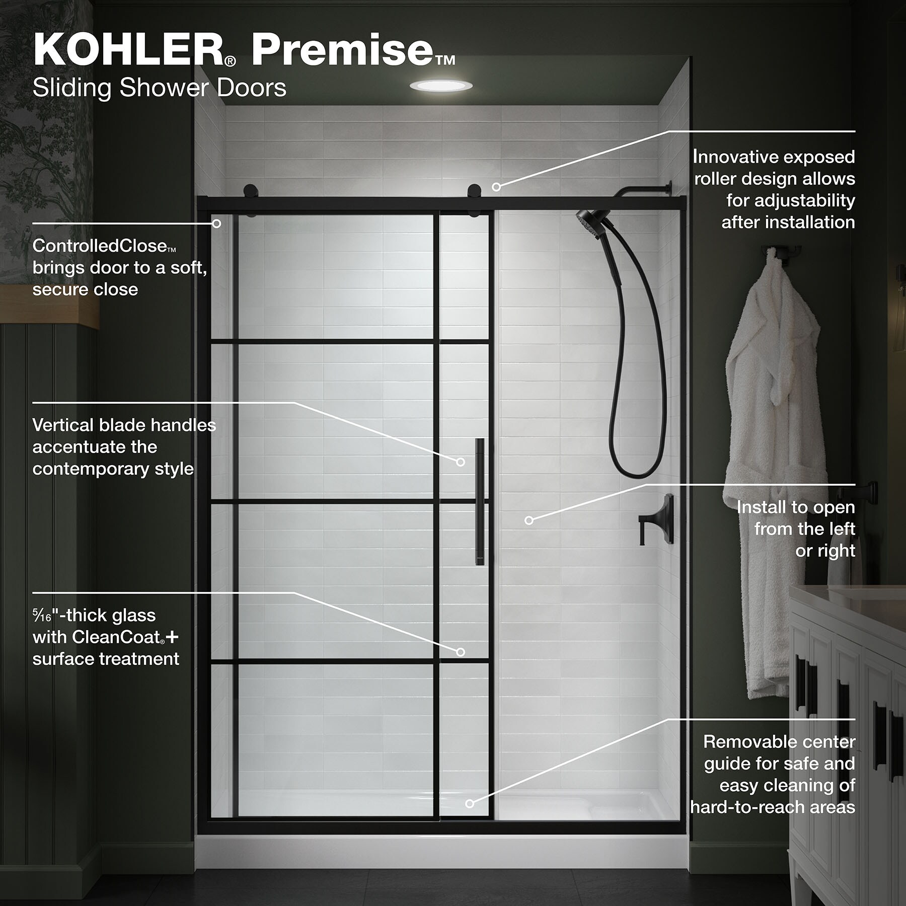 KOHLER 702471-8G79-BL Shower-Doors - View #6