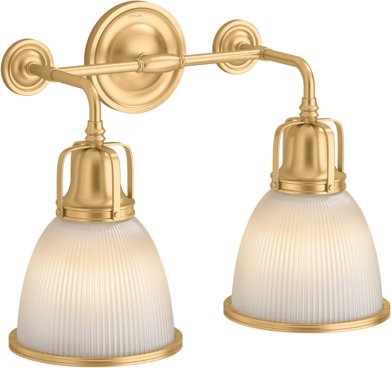 KOHLER 32282-SC02-2GL Hauksbee 18.25-in W 2 -Light Brushed Gold Transitional Wall Sconce