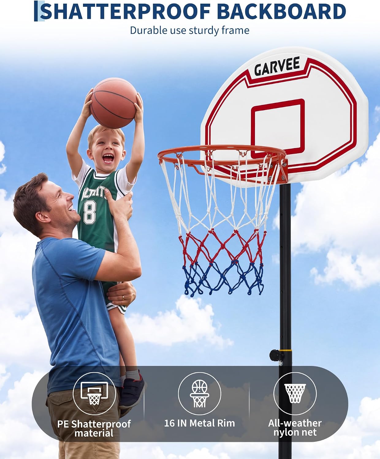 GarveeLife LIVE66-4174 Basketball-System - View #2
