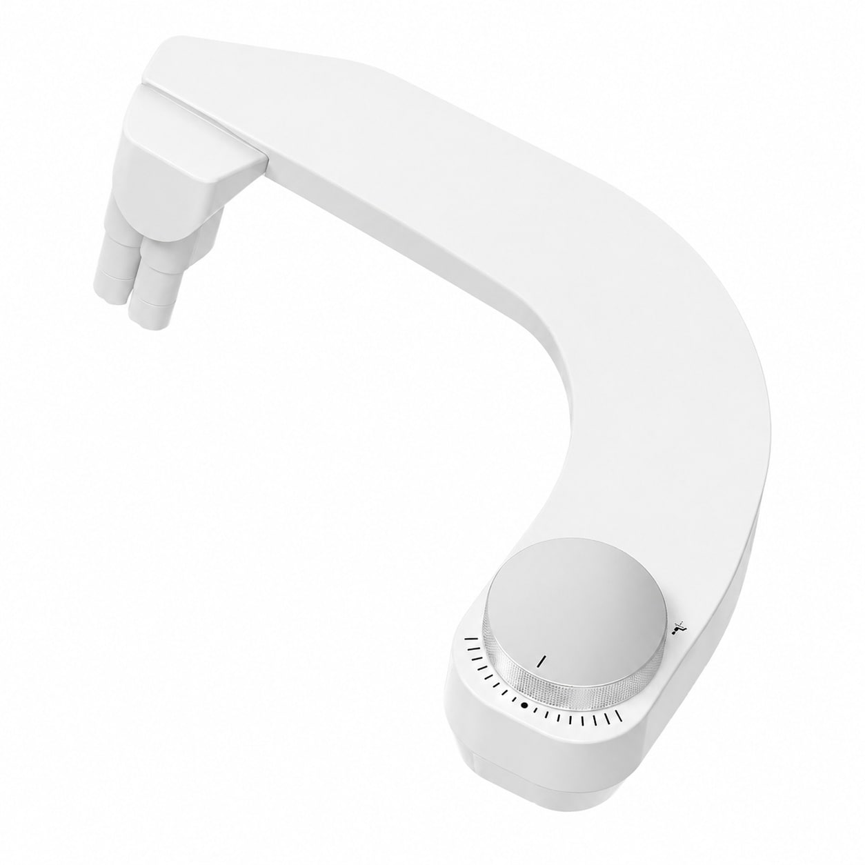 Aoibox  Dual Nozzle Handheld Bidet Toilet Attachment Ultra Slim Non Electric Adjustable Water Pressure Silver