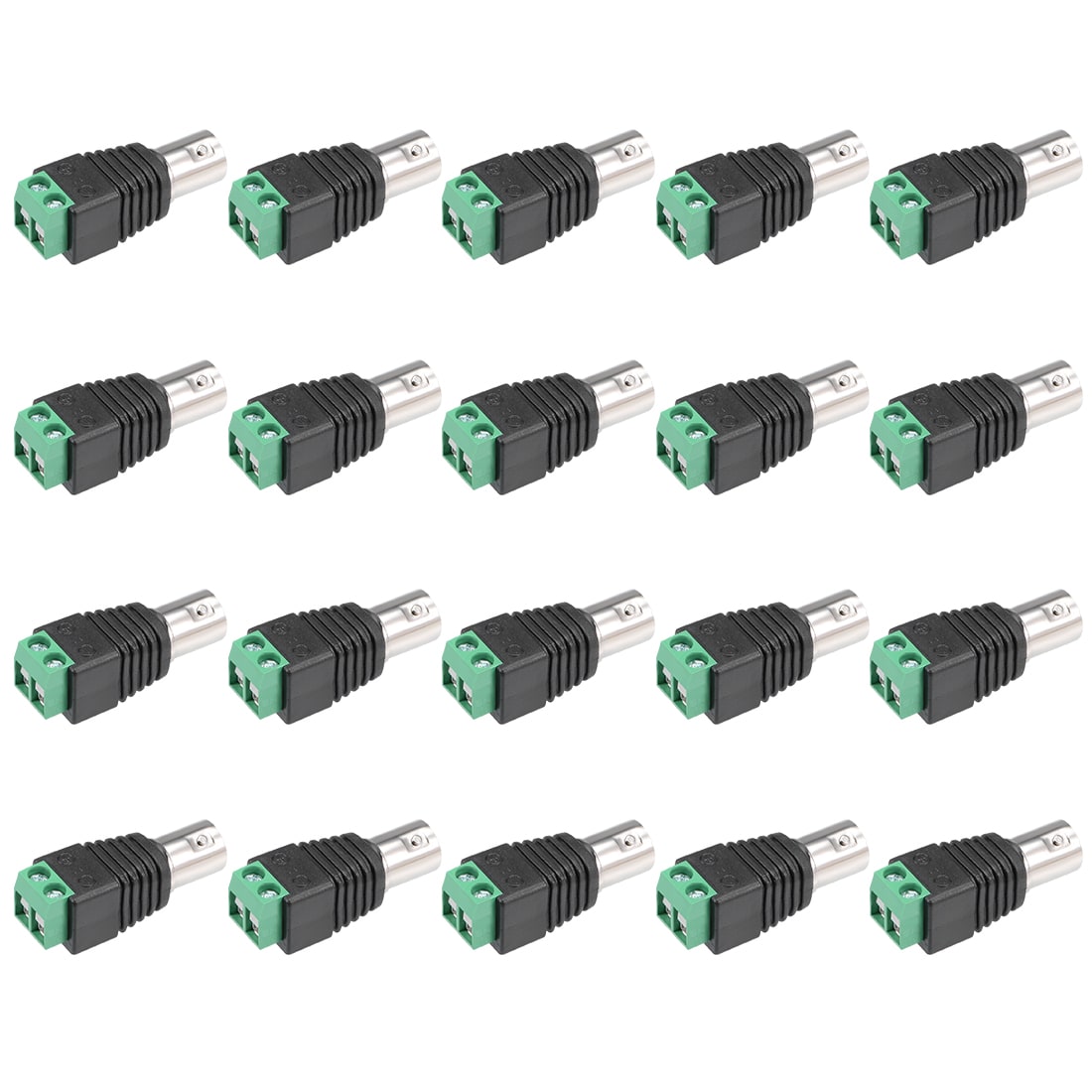 Unique Bargains 20pcs Cat5 to Coaxial Camera CCTV BNC Female Jack Connector Screw Terminal Adapter #S25093001UX8325