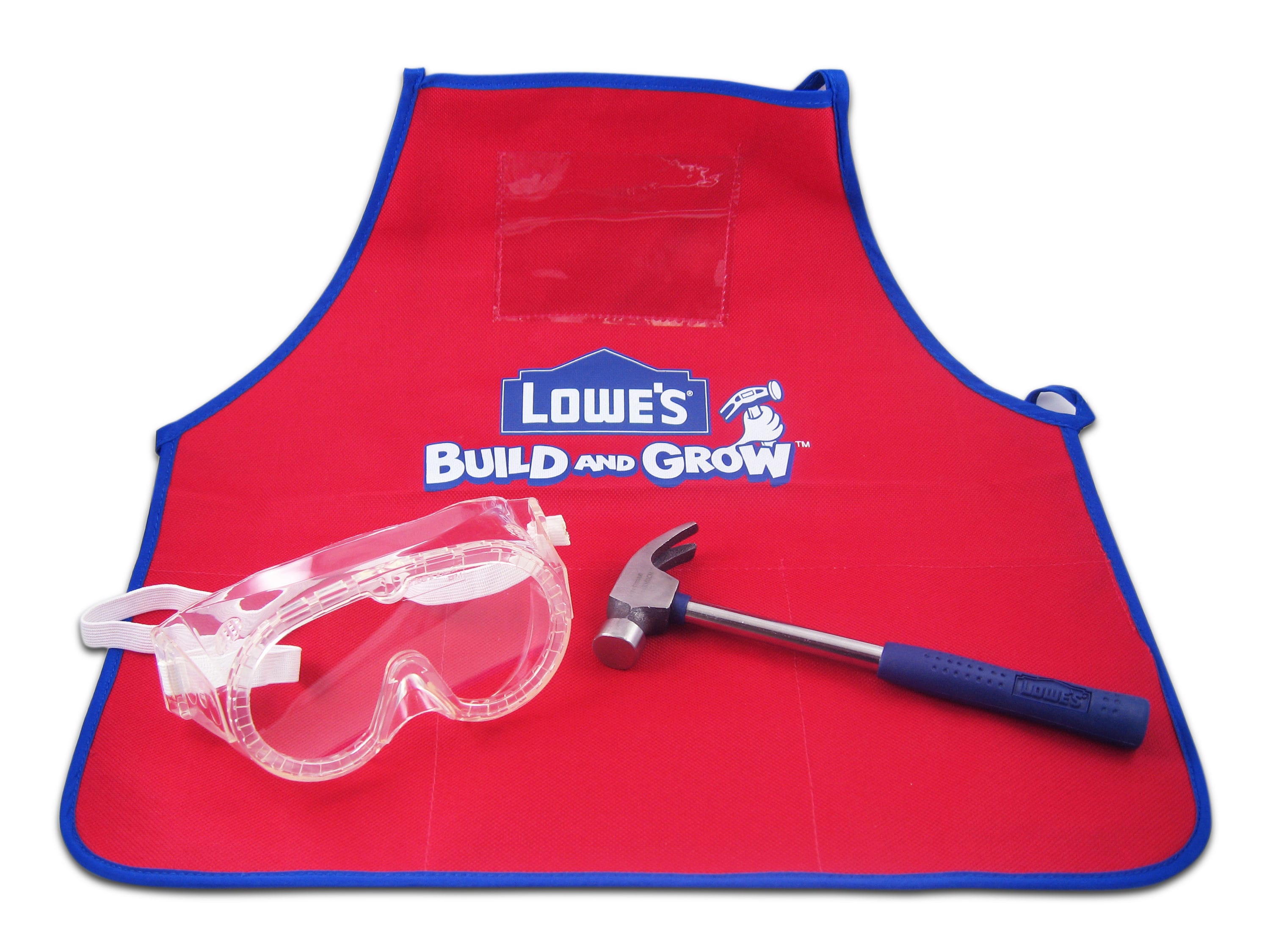 2 New Lowes Build and Grow  Childs Apron Craft Paint Play W/pouch