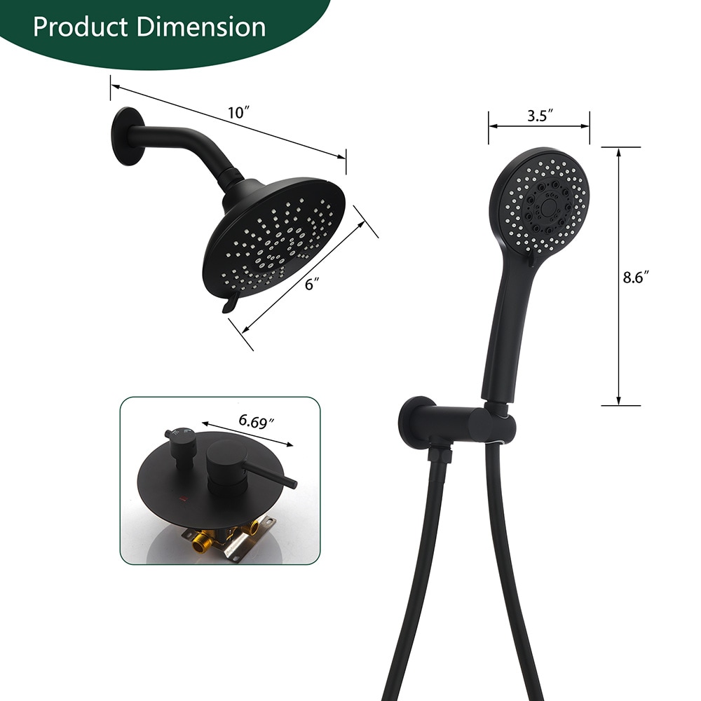 EQLOO ZH9941-MB Fixed-Showerhead - View #4