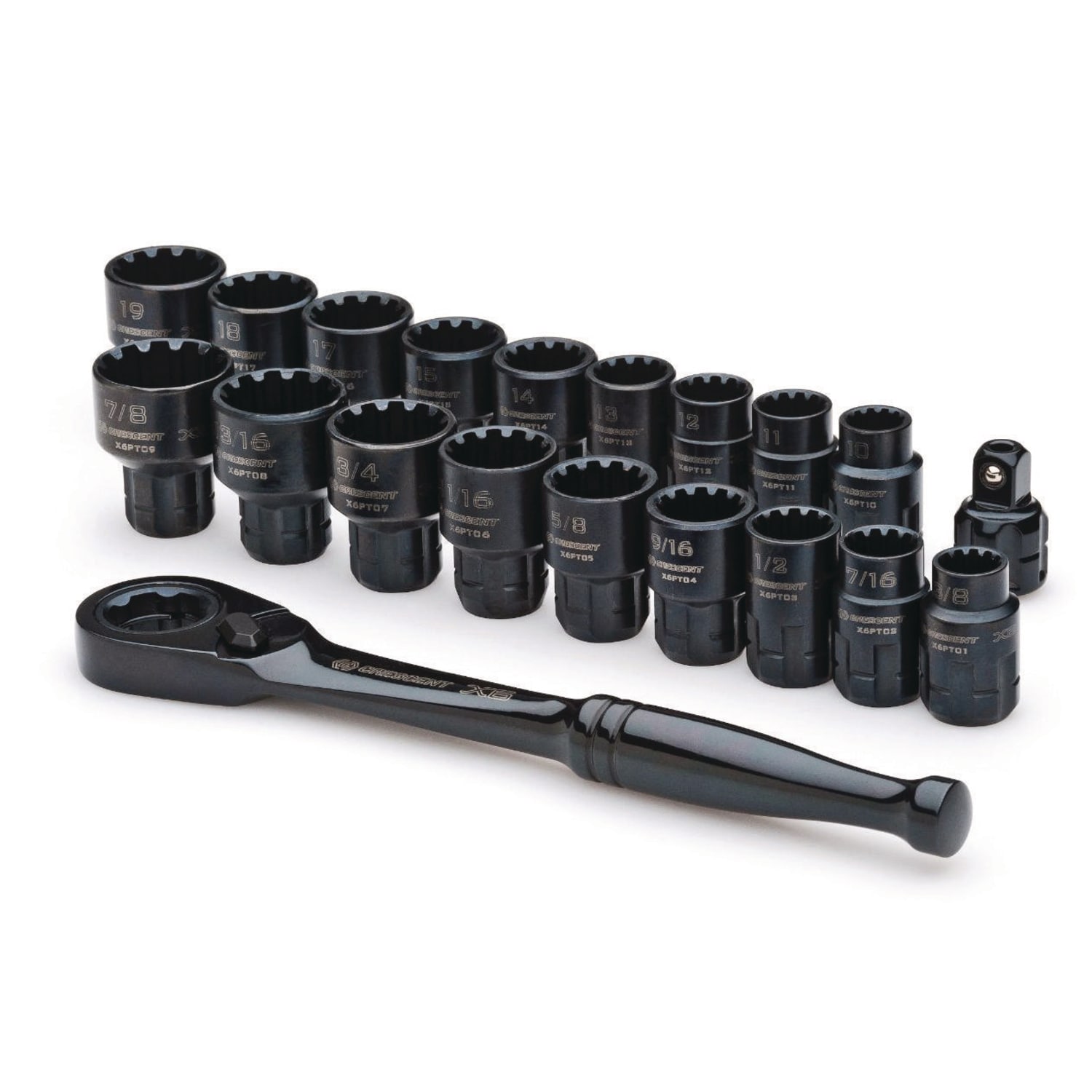 Crescent 20-Piece Standard (SAE) and Metric 3/8-in Drive 12-point