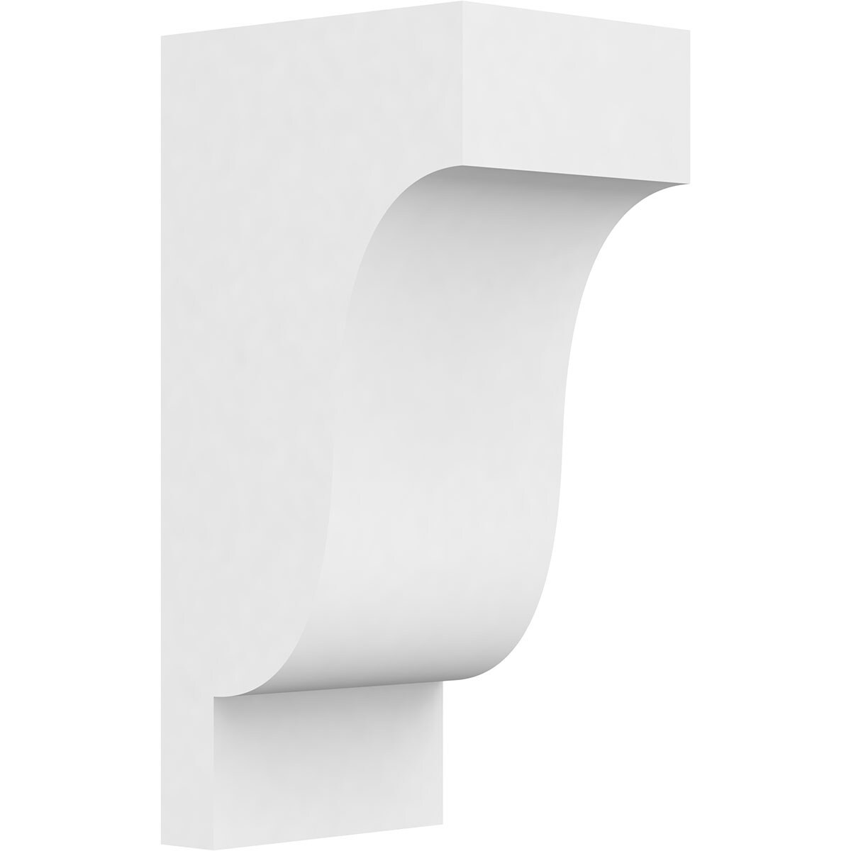 Ekena Millwork CORP07X09X18NEW 7-in x 9-in x 18-in Standard newport Unfinished White PVC Paintable Corbel