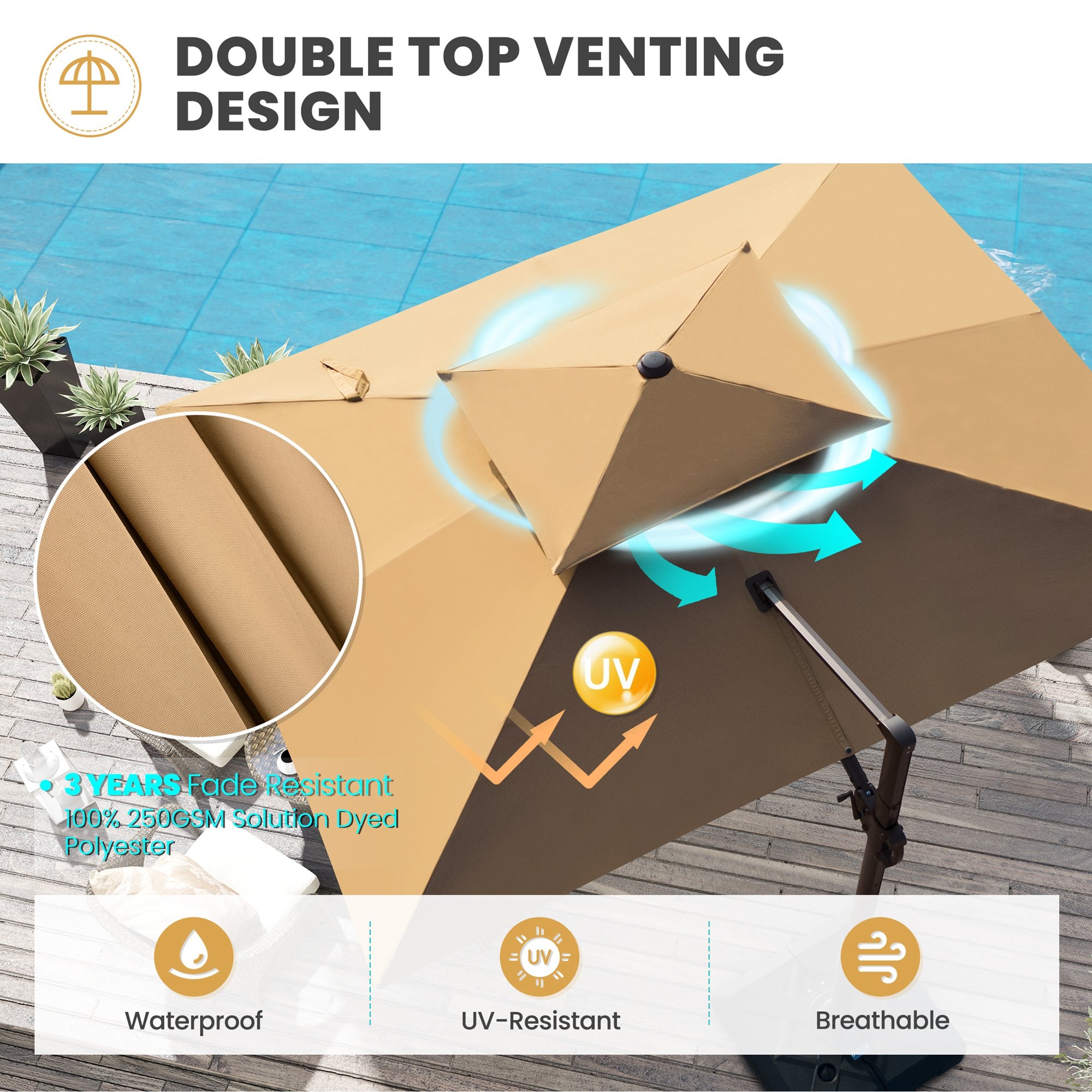 Crestlive Products CL-PU060TAN Umbrellas-2 - View #6